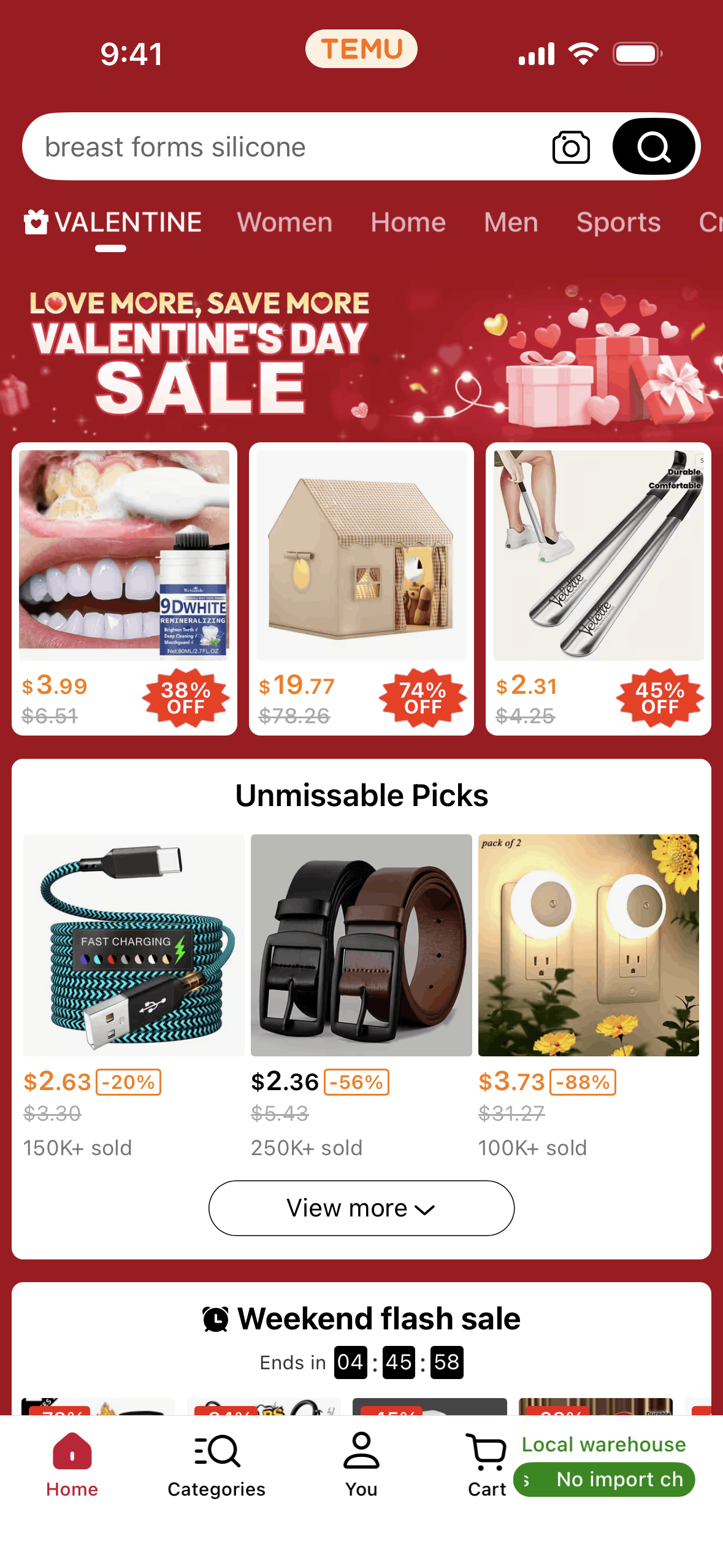 Temu iOS Shopping interface screenshot 3