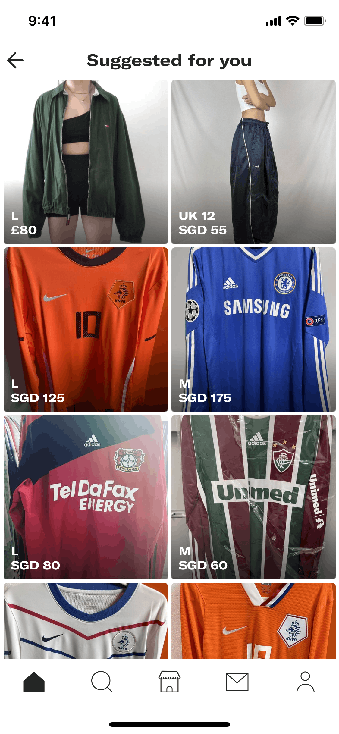 Suggested for you on Depop (ios) screen 2