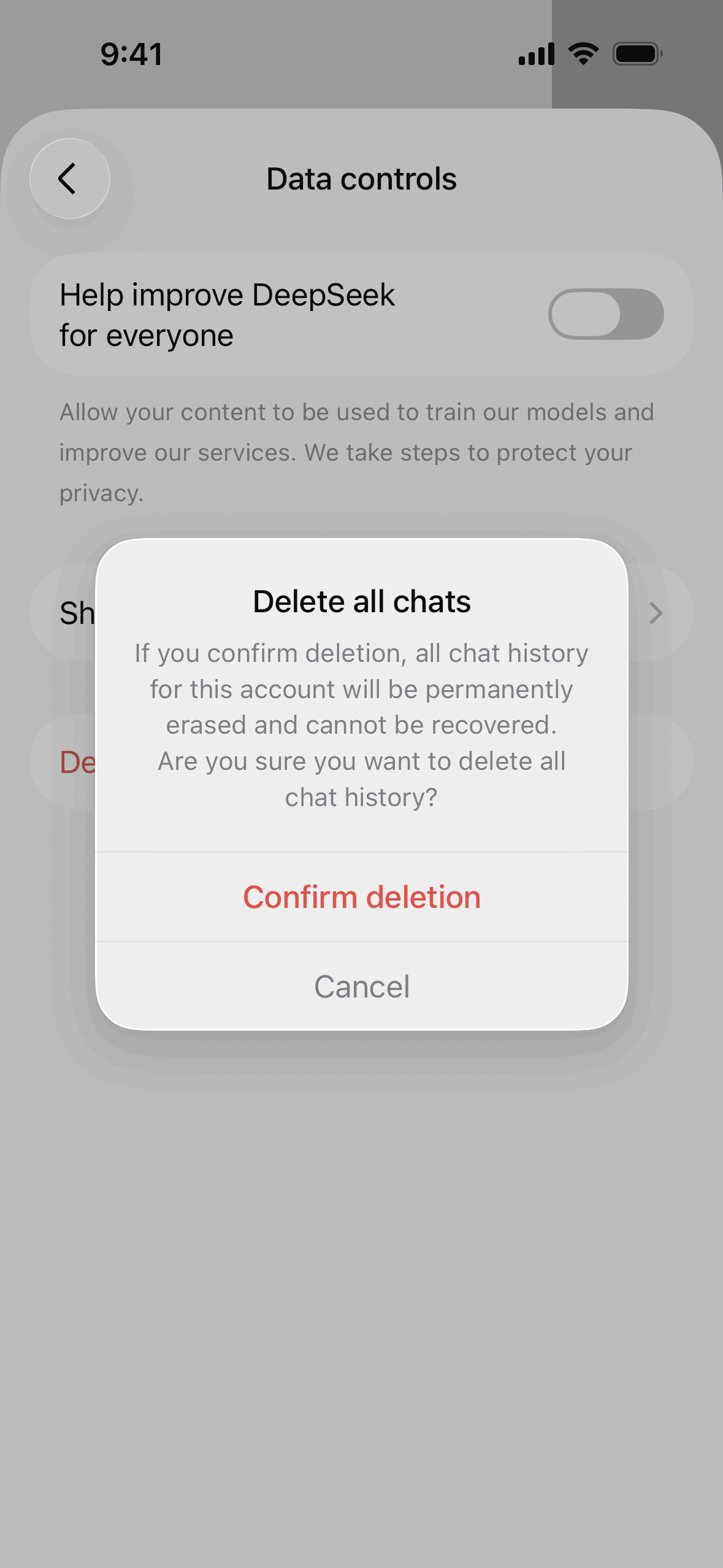 DeepSeek iOS Productivity interface screenshot 22