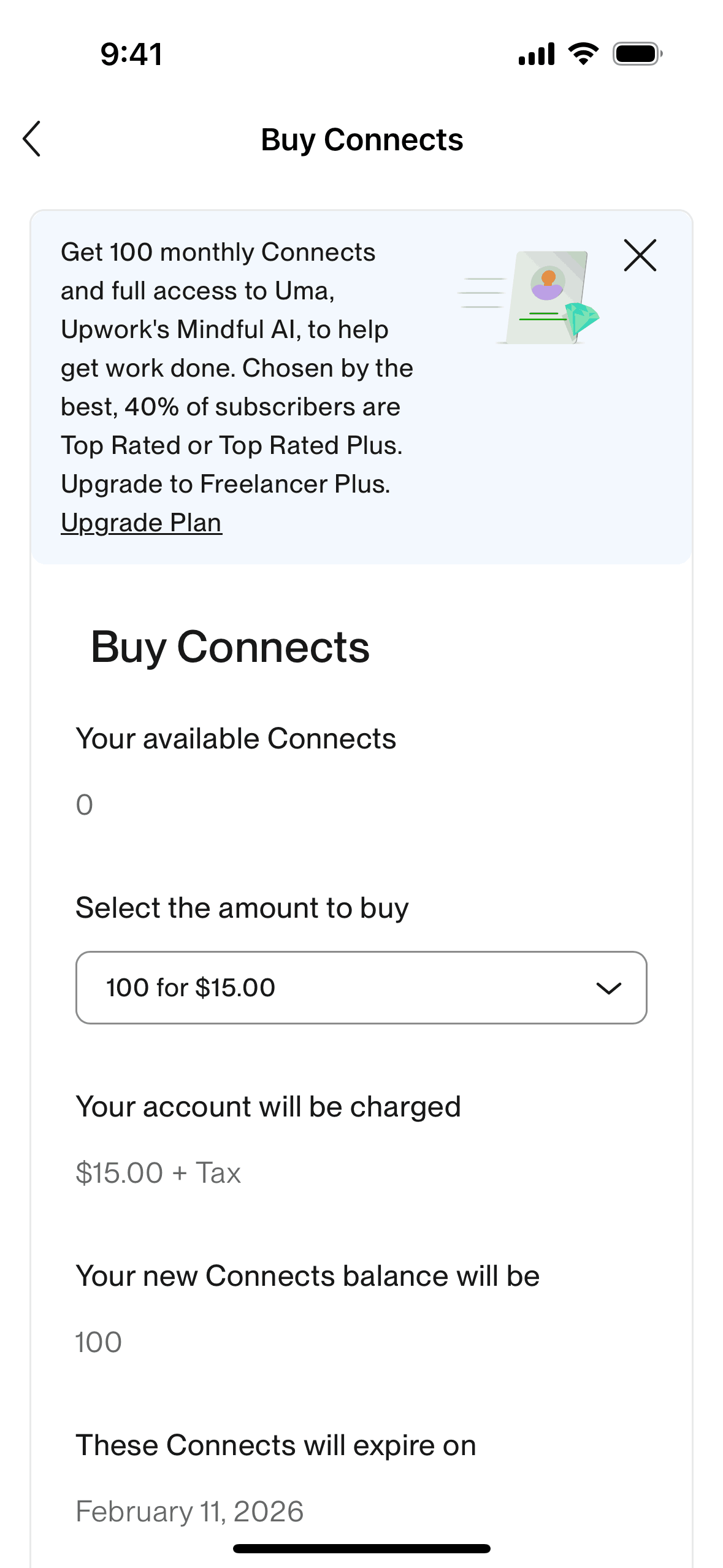 Upwork iOS Business interface screenshot 7