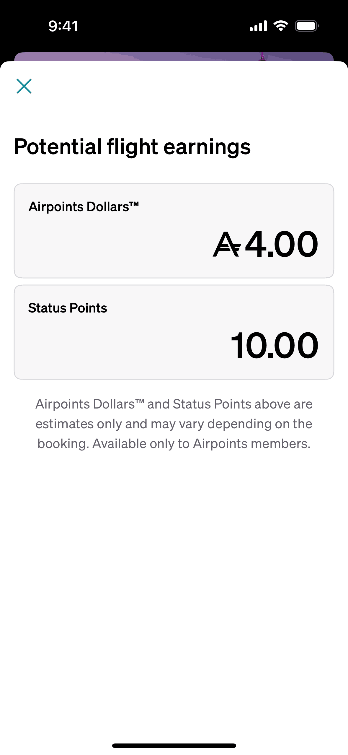 Air NZ iOS Travel & Transportation interface screenshot 10