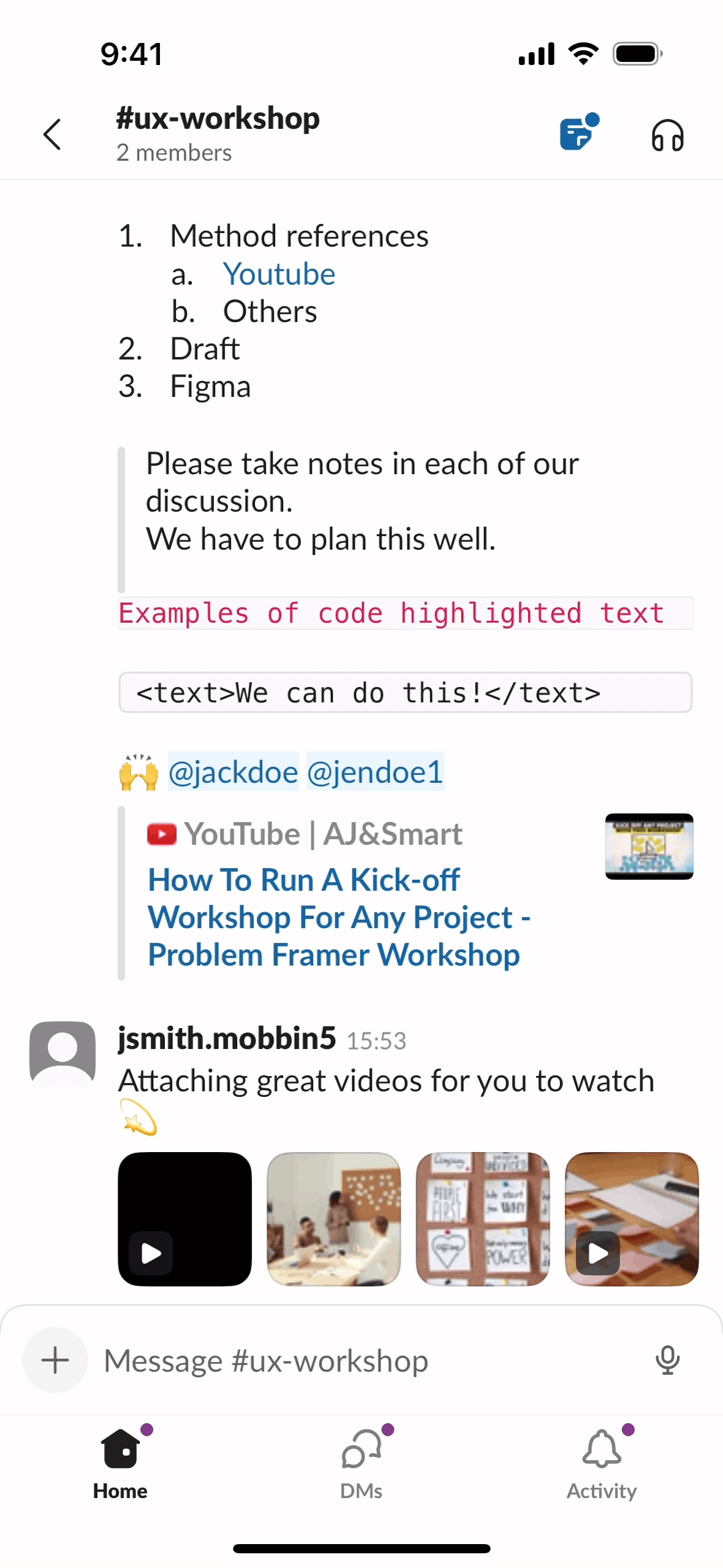 Slack iOS Business interface screenshot 2