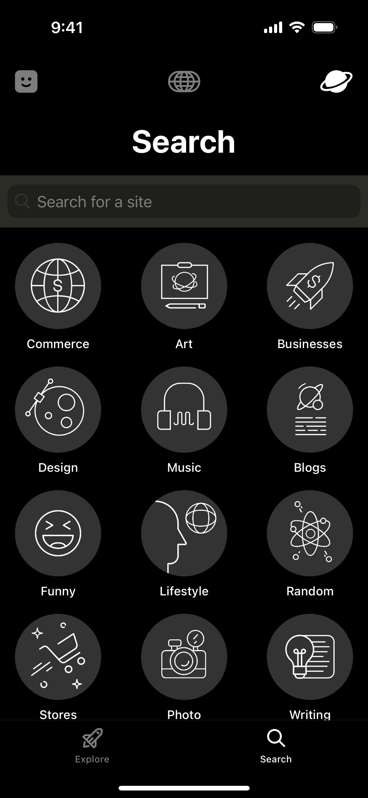 Universe iOS Graphics & Design interface screenshot 2