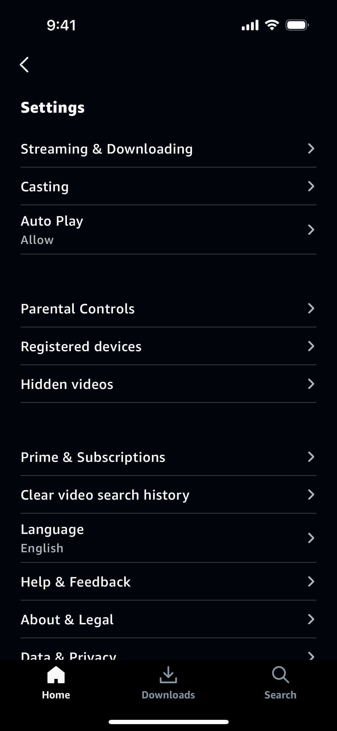 Prime Video iOS Entertainment interface screenshot 20