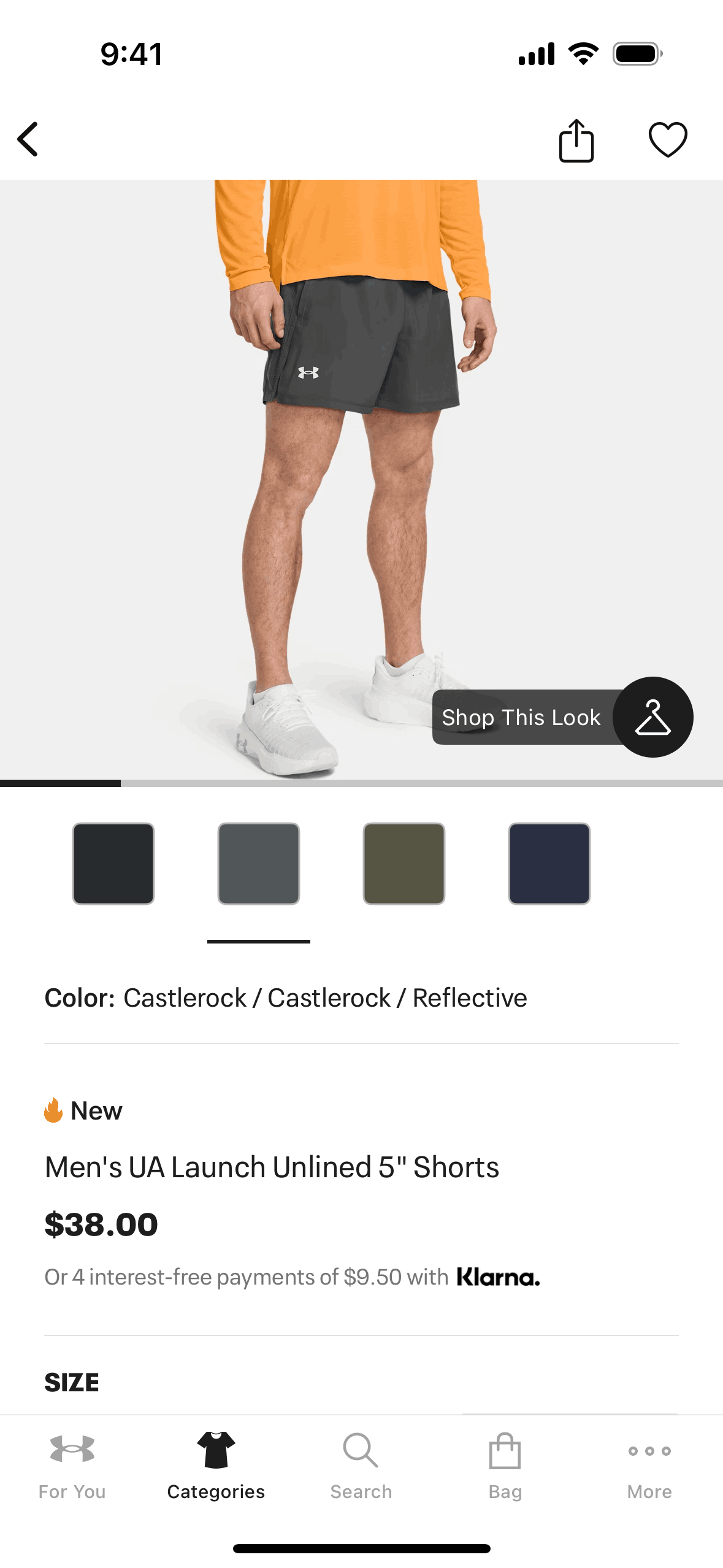 Under Armour iOS Shopping interface screenshot 20