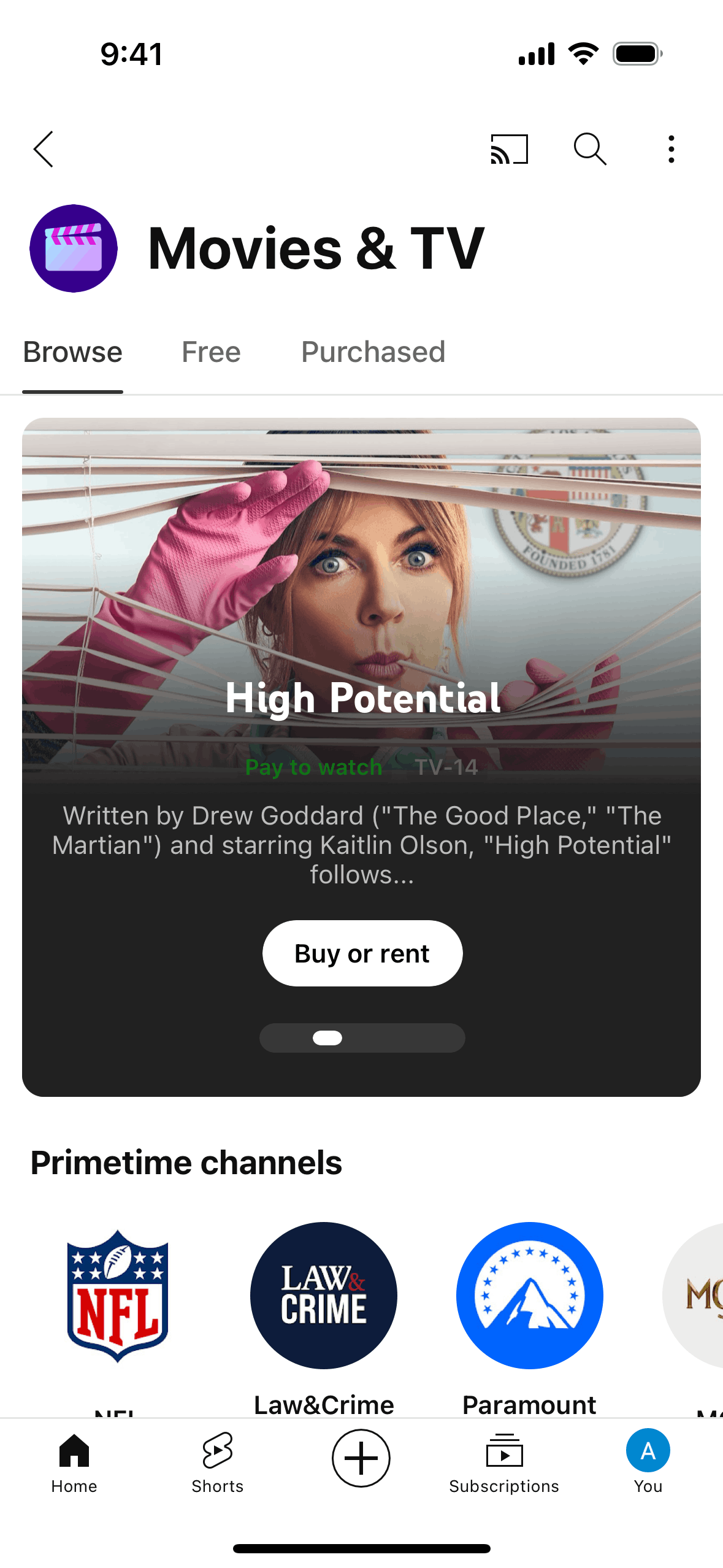 YouTube iOS Photo & Video interface screenshot 1