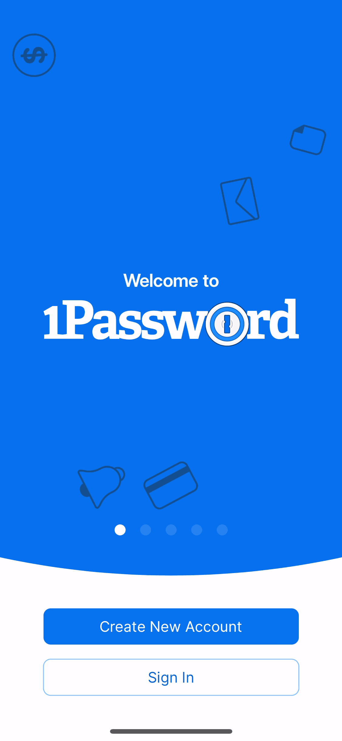 1Password iOS Productivity interface screenshot 2