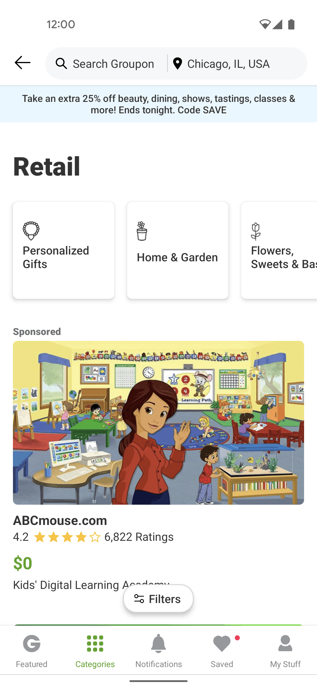 Groupon Android Shopping interface screenshot 5