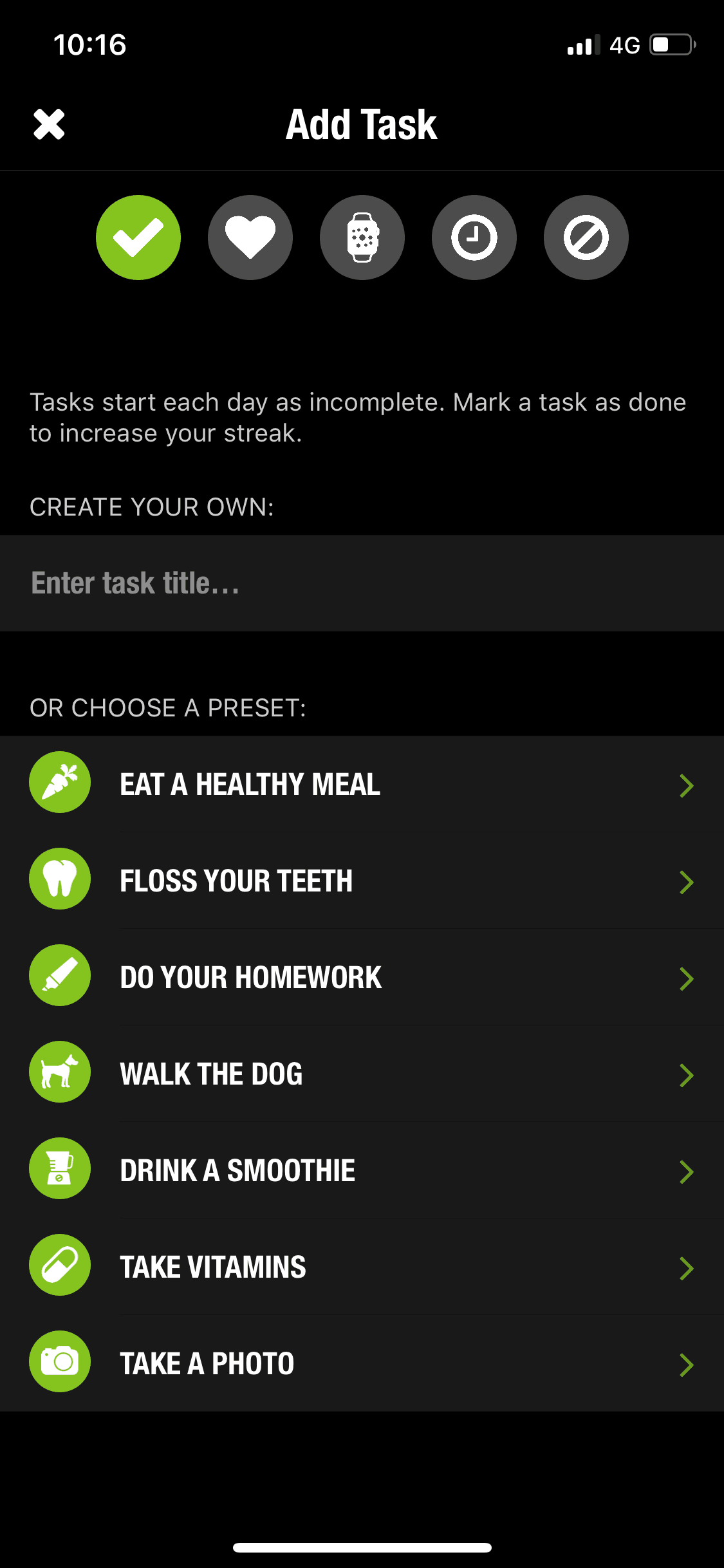 Streaks iOS Productivity interface screenshot 23