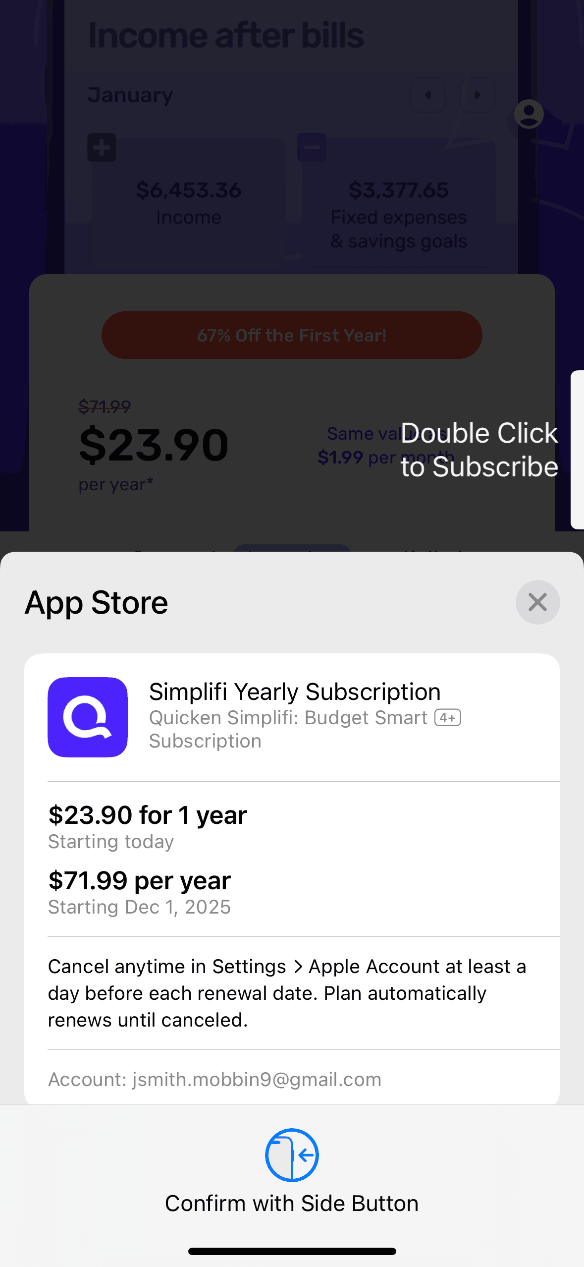 Quicken iOS Finance interface screenshot 6