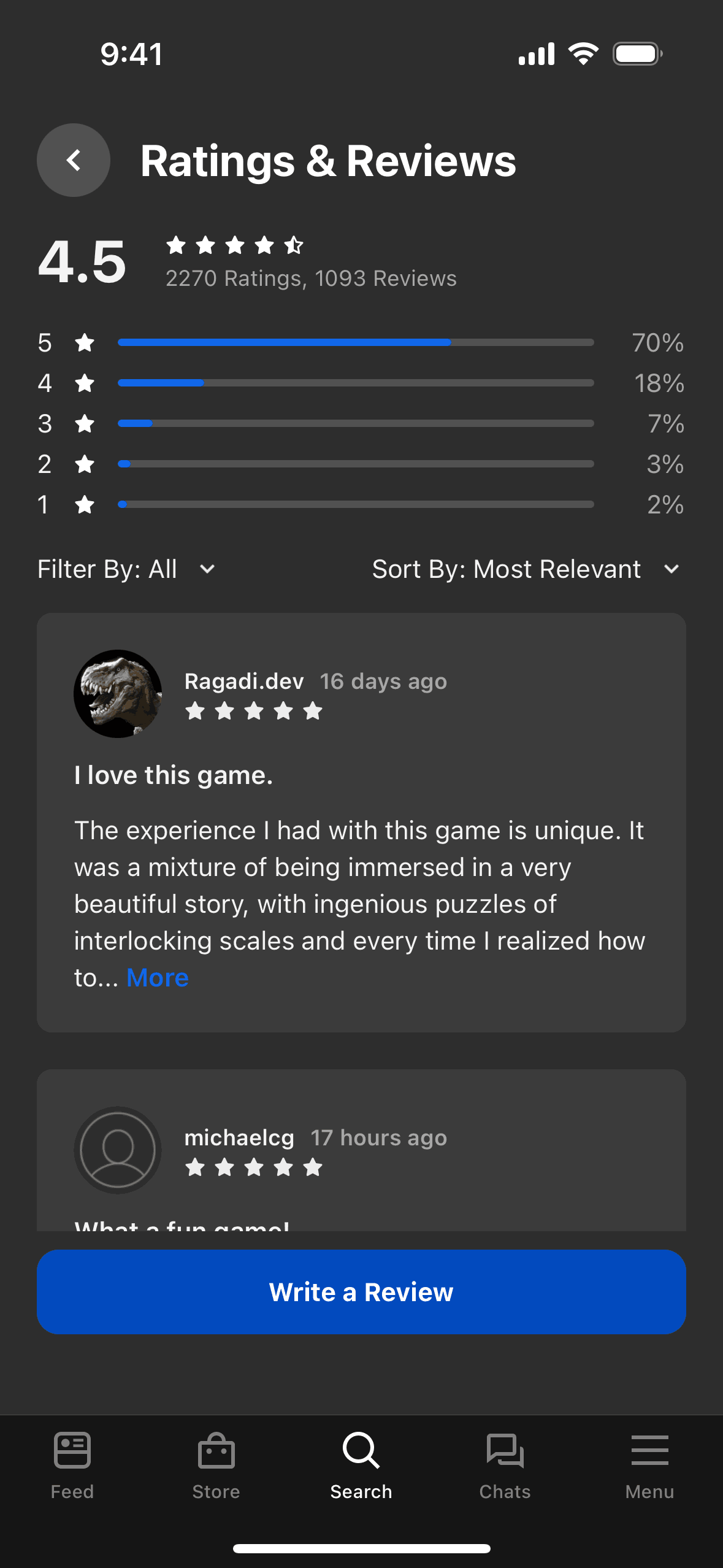 Meta Quest iOS Entertainment interface screenshot 16