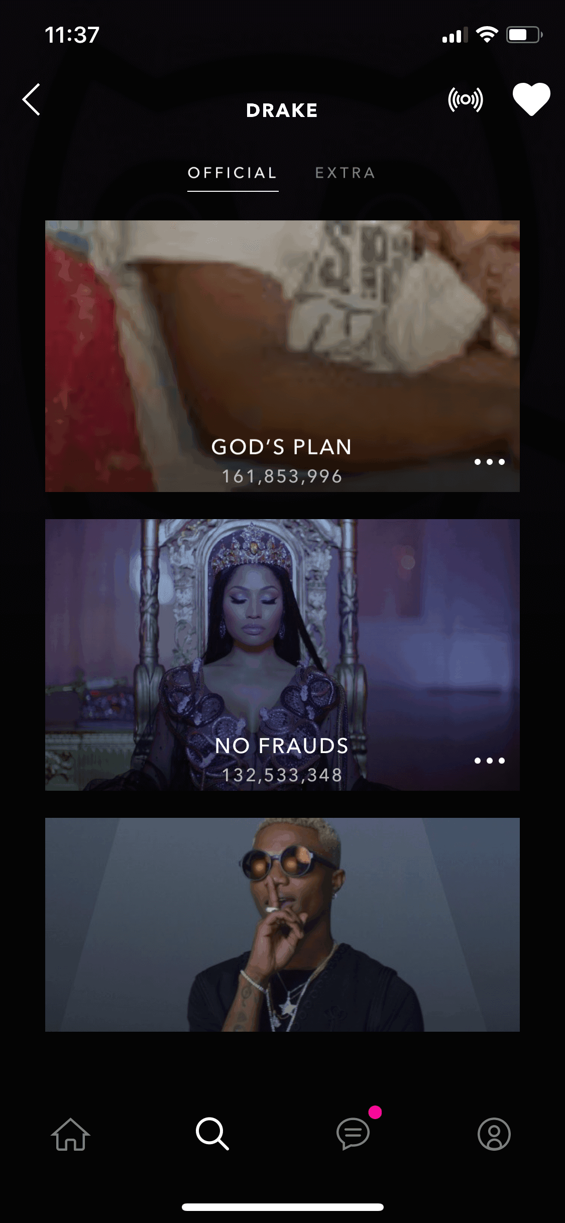 Vevo iOS Music & Audio interface screenshot 24