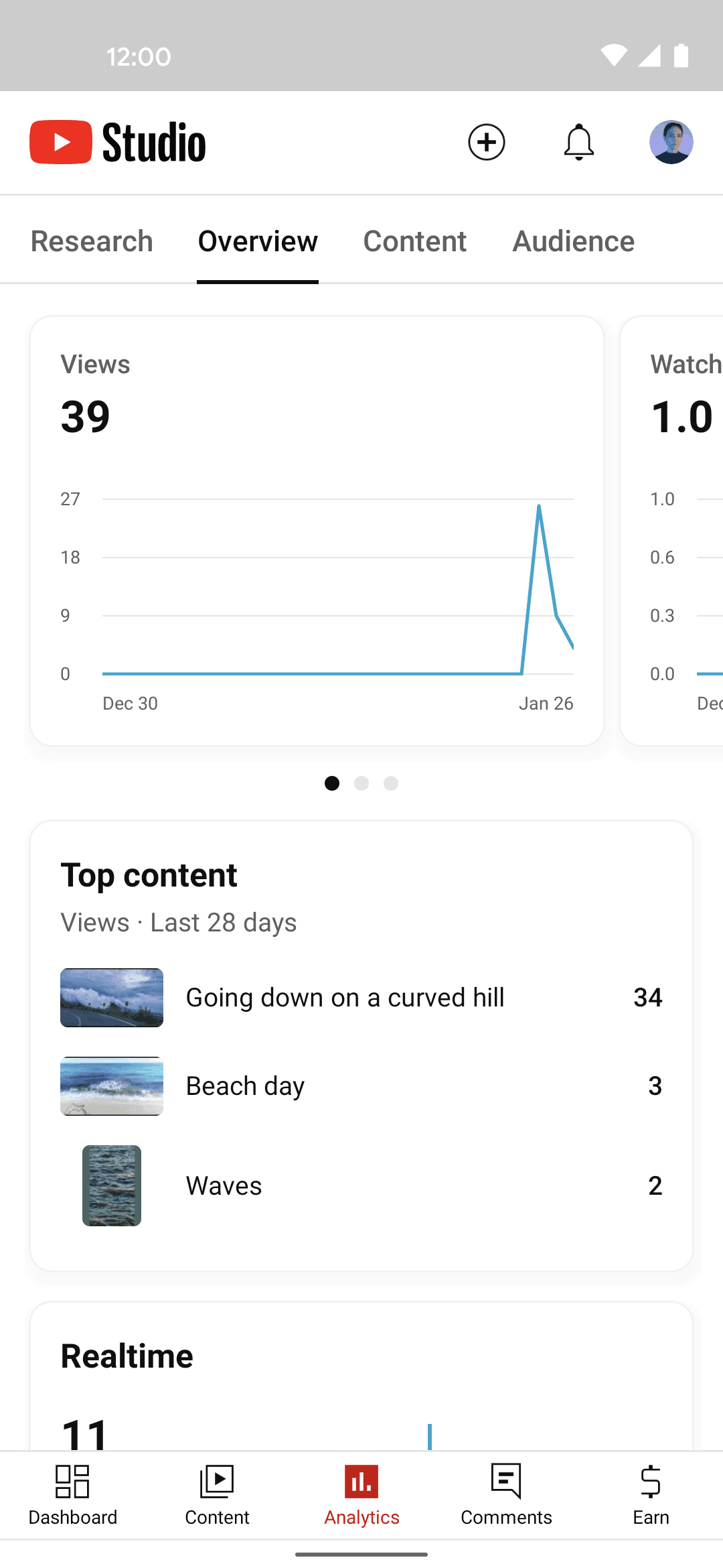 YouTube Studio Android Photo & Video interface screenshot 3