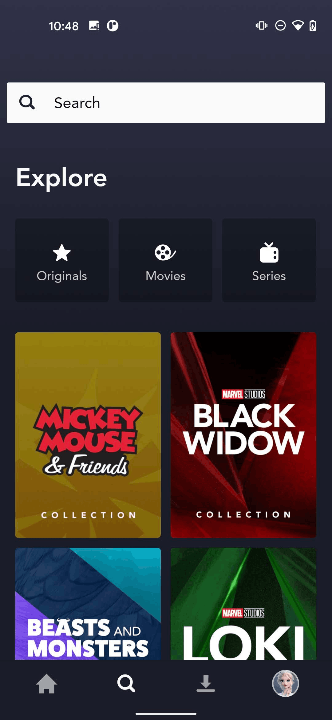 Disney+ Android Entertainment interface screenshot 3