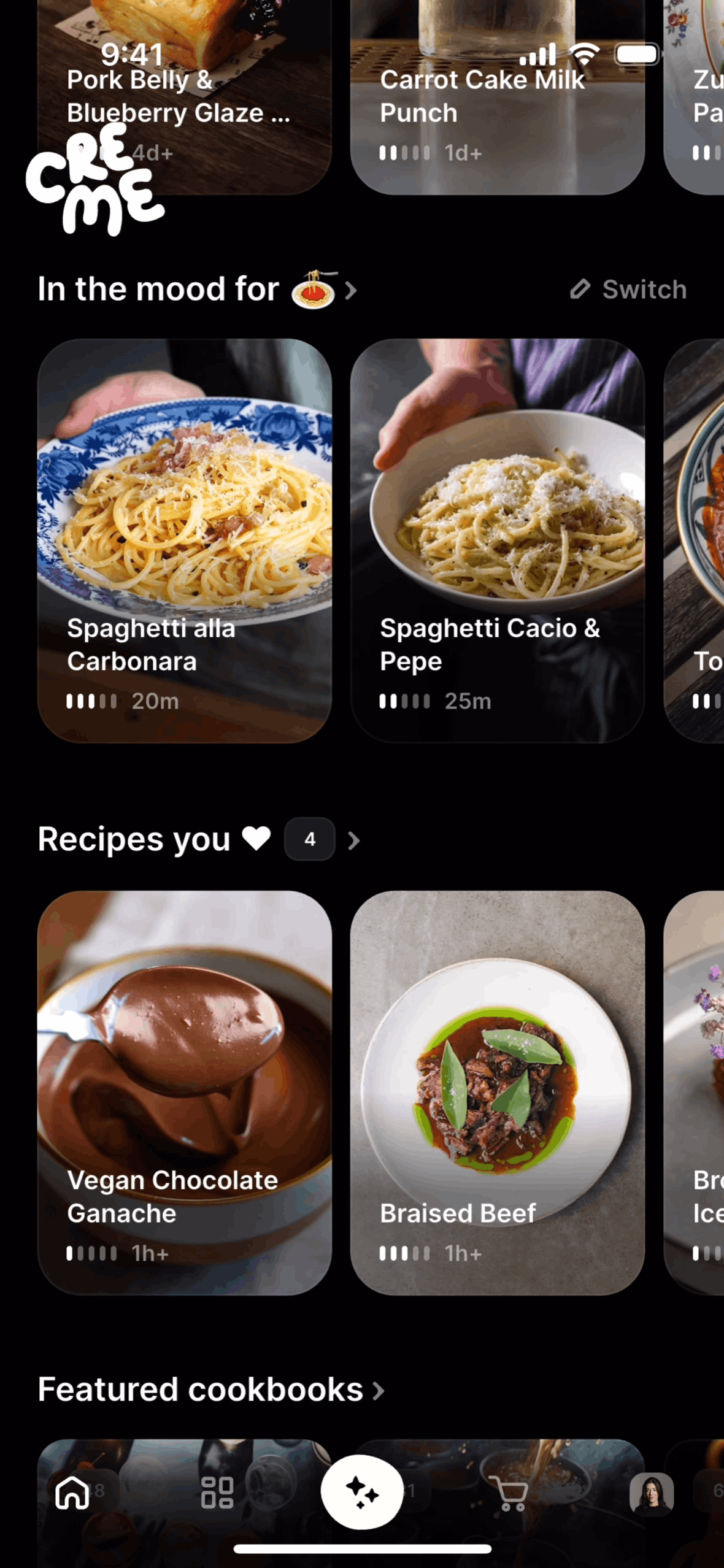 CREME iOS AI interface screenshot 3