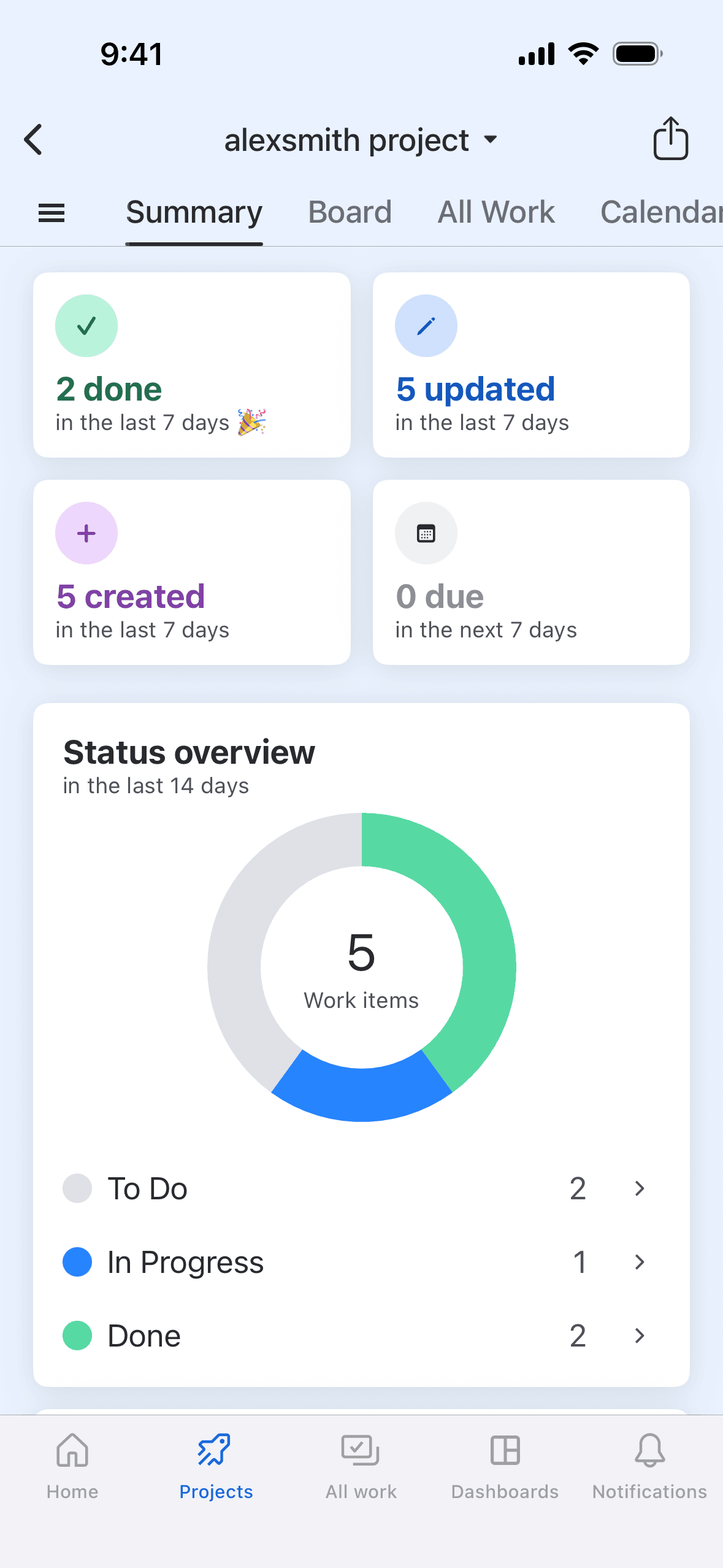 Jira Cloud iOS Business interface screenshot 1