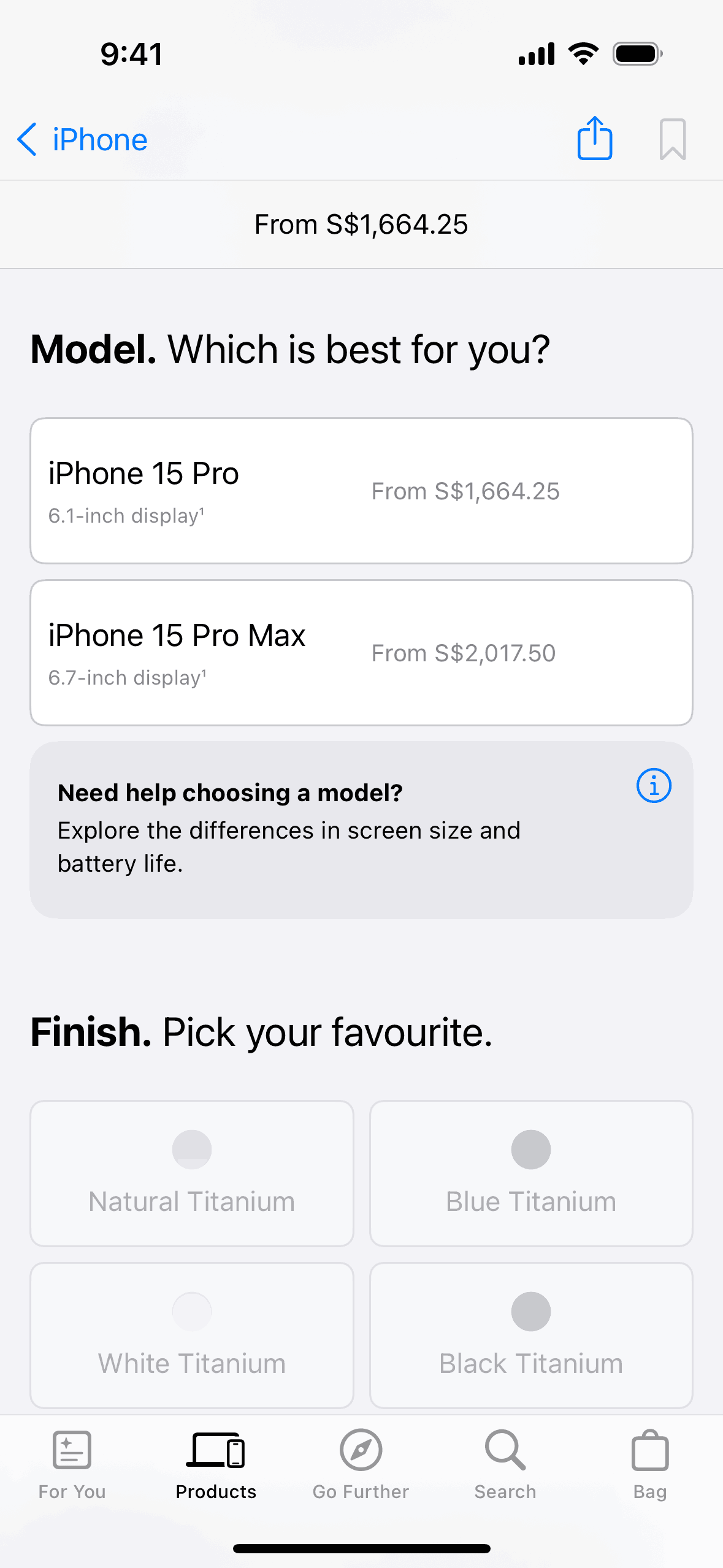 Apple Store iOS Shopping interface screenshot 8