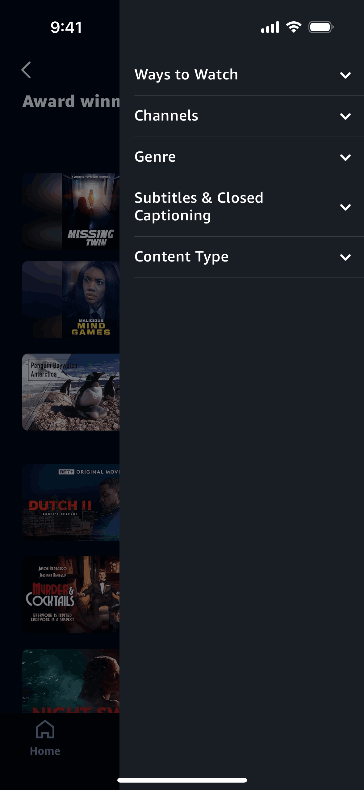 Prime Video iOS Entertainment interface screenshot 12
