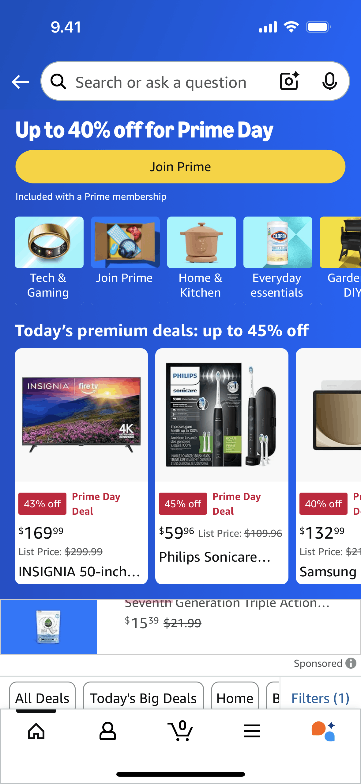 View category on Amazon Shopping (ios) screen 2