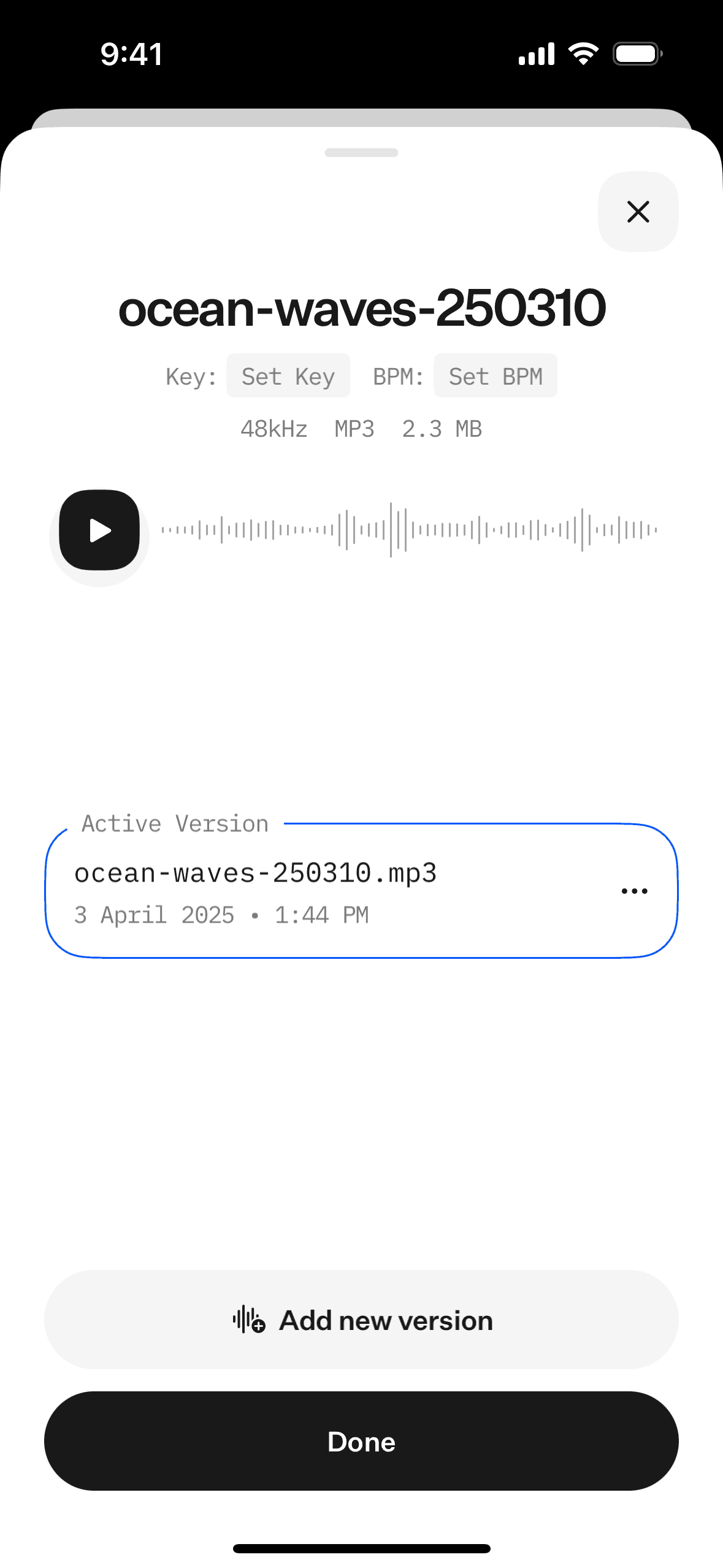 [untitled] iOS Music & Audio interface screenshot 5