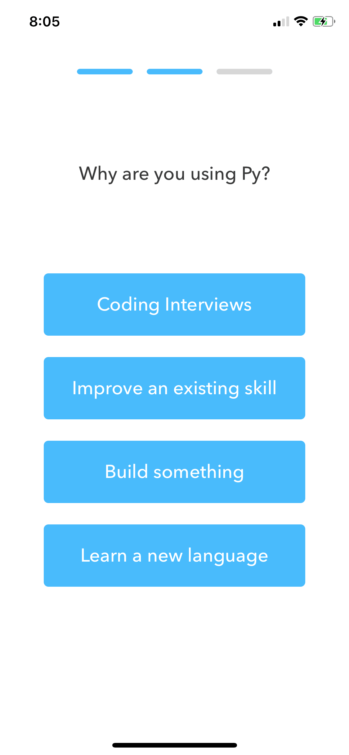 Py iOS Education interface screenshot 10