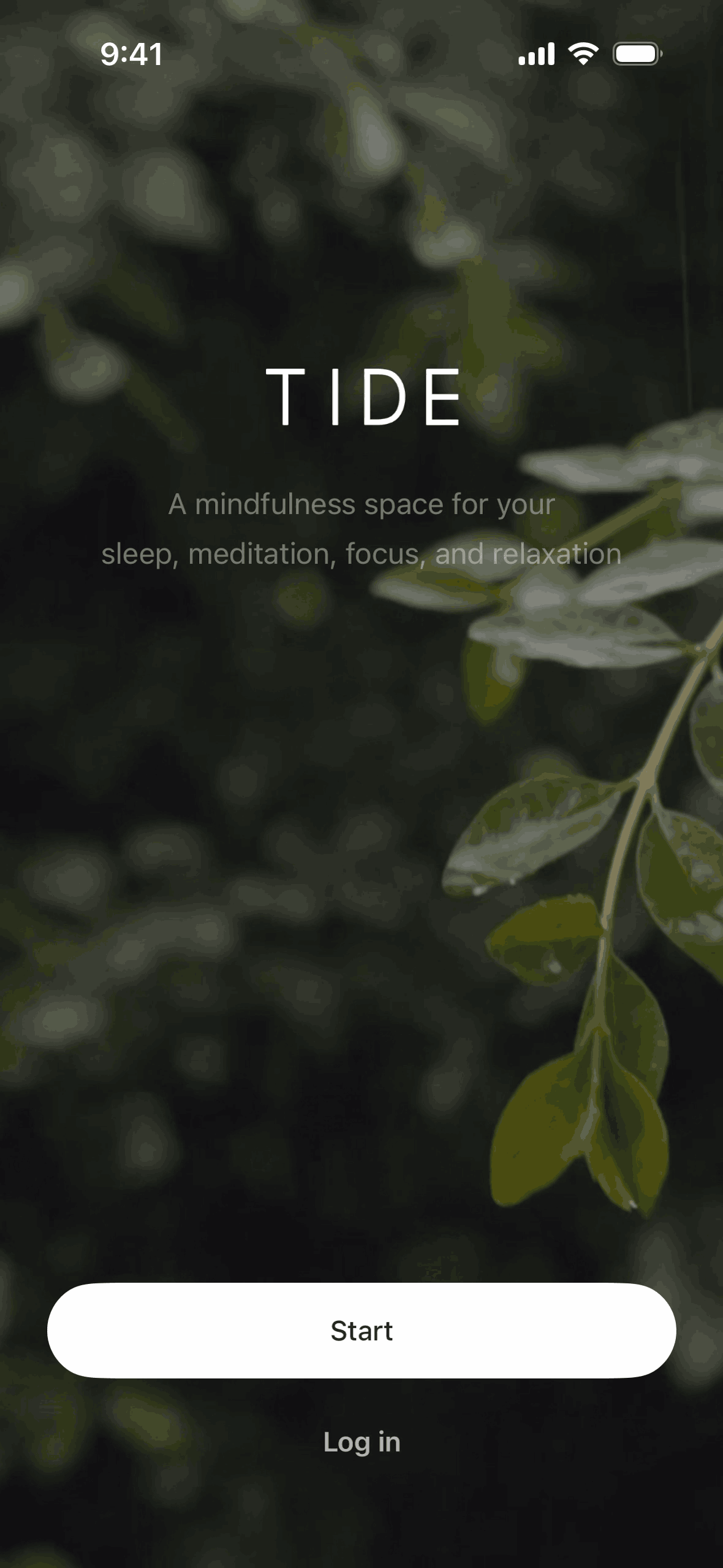 TIDE iOS Health & Fitness interface screenshot 2