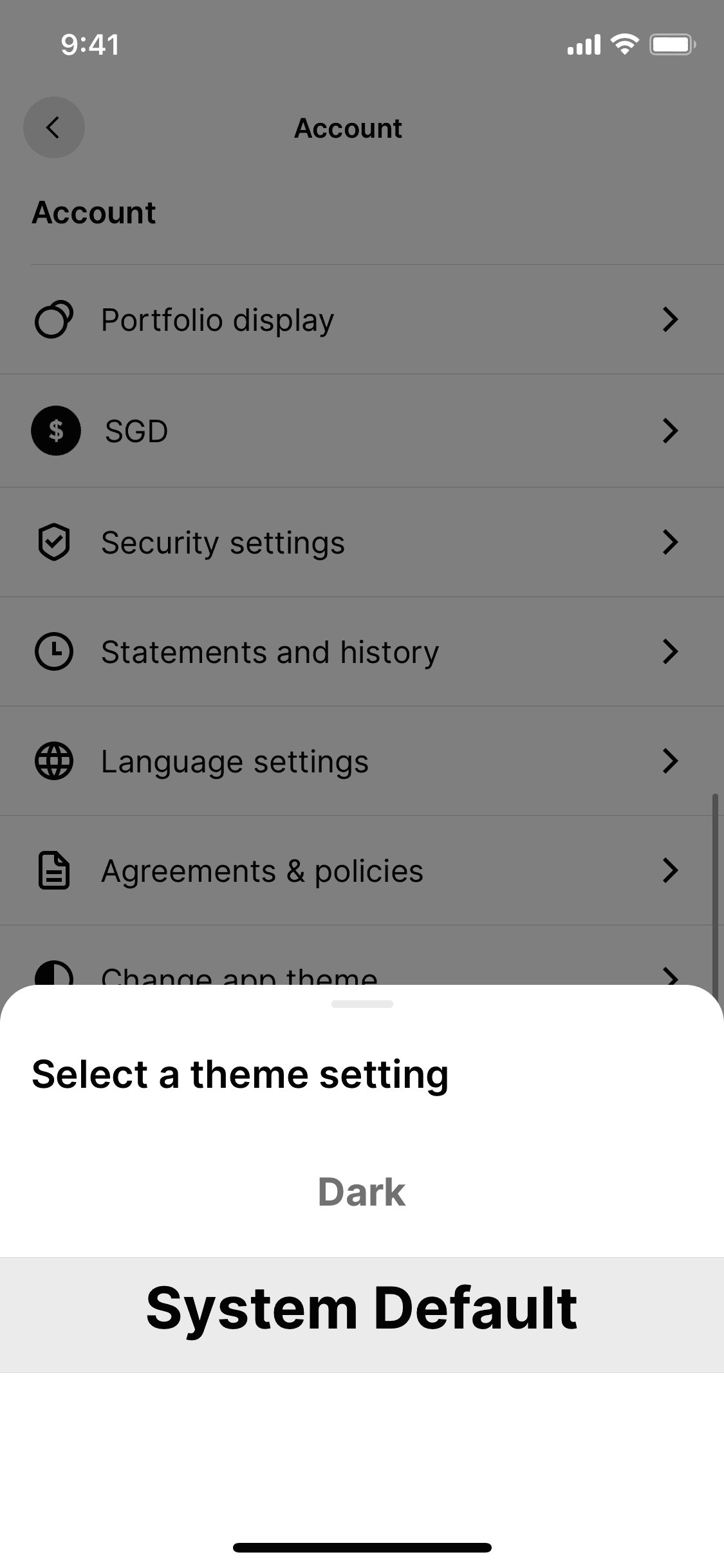 Gemini iOS Finance interface screenshot 23