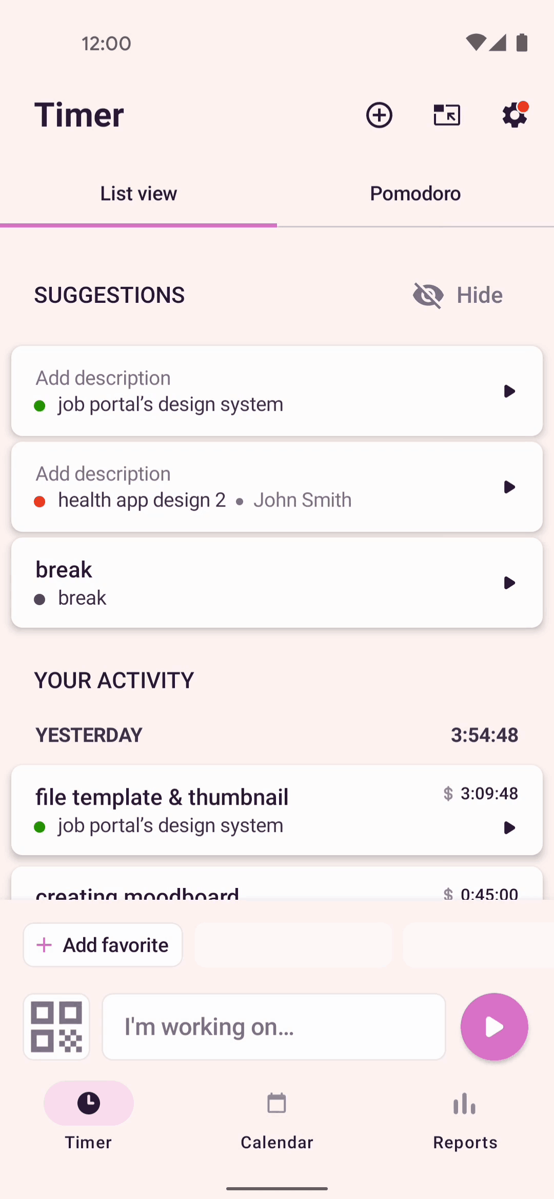 Toggl Track Android Business interface screenshot 14