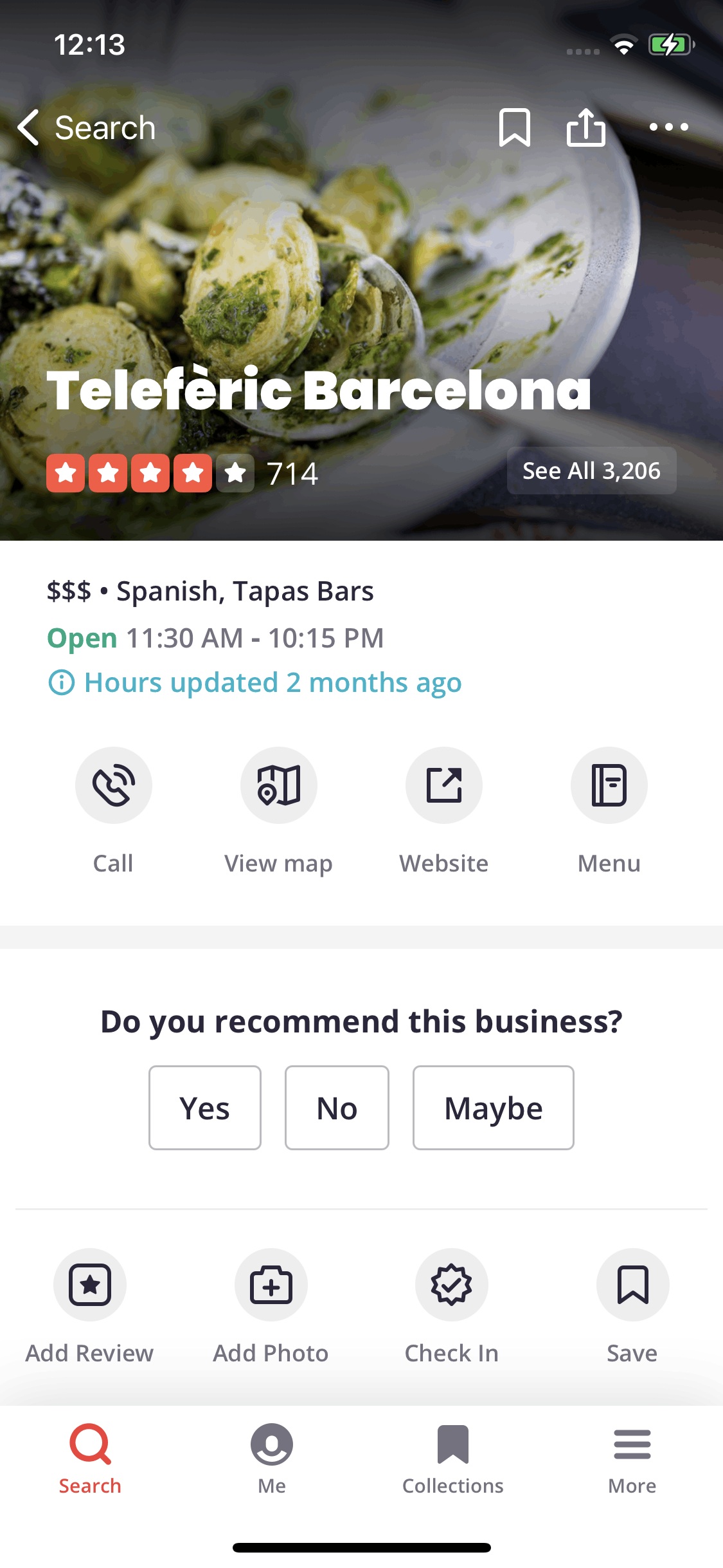 Yelp iOS Food & Drink interface screenshot 16