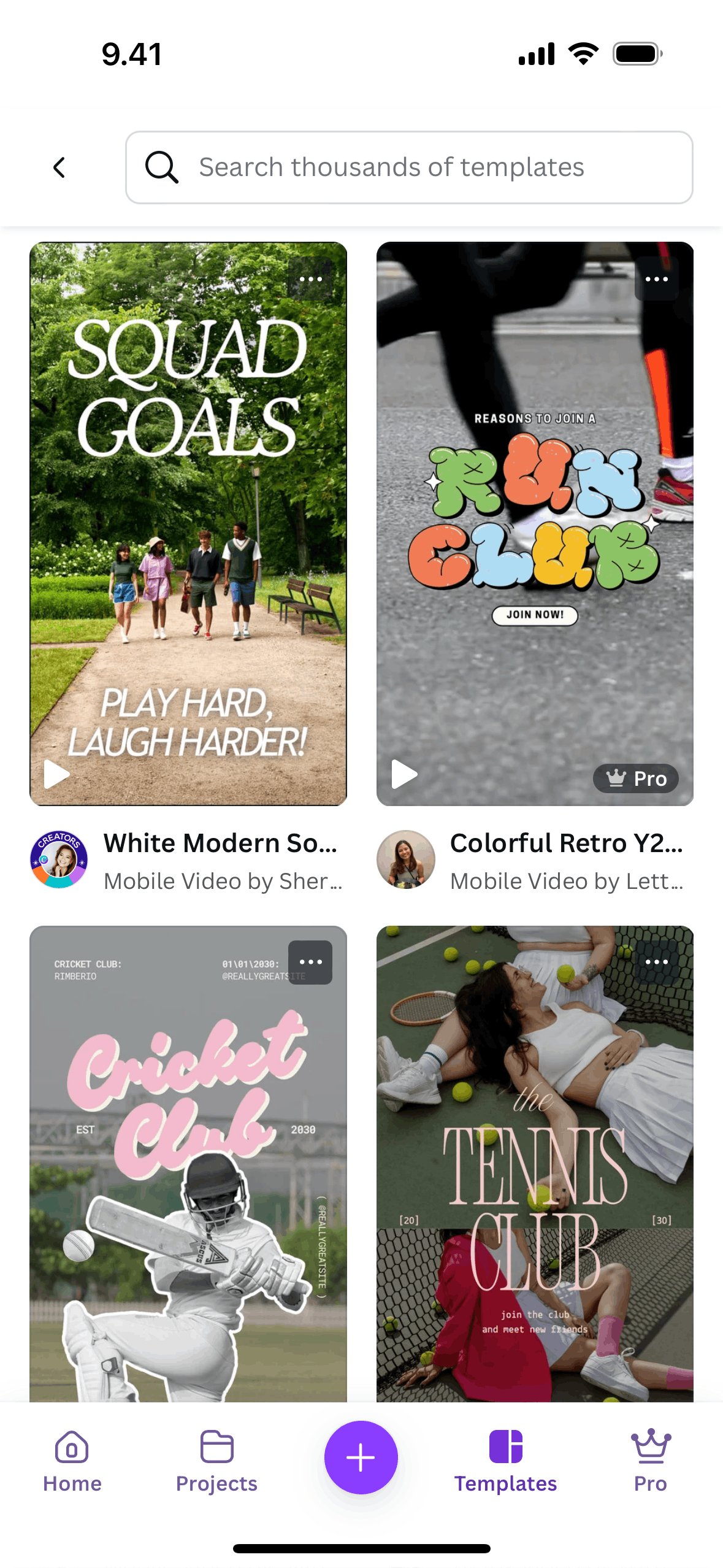 Canva iOS Photo & Video interface screenshot 2