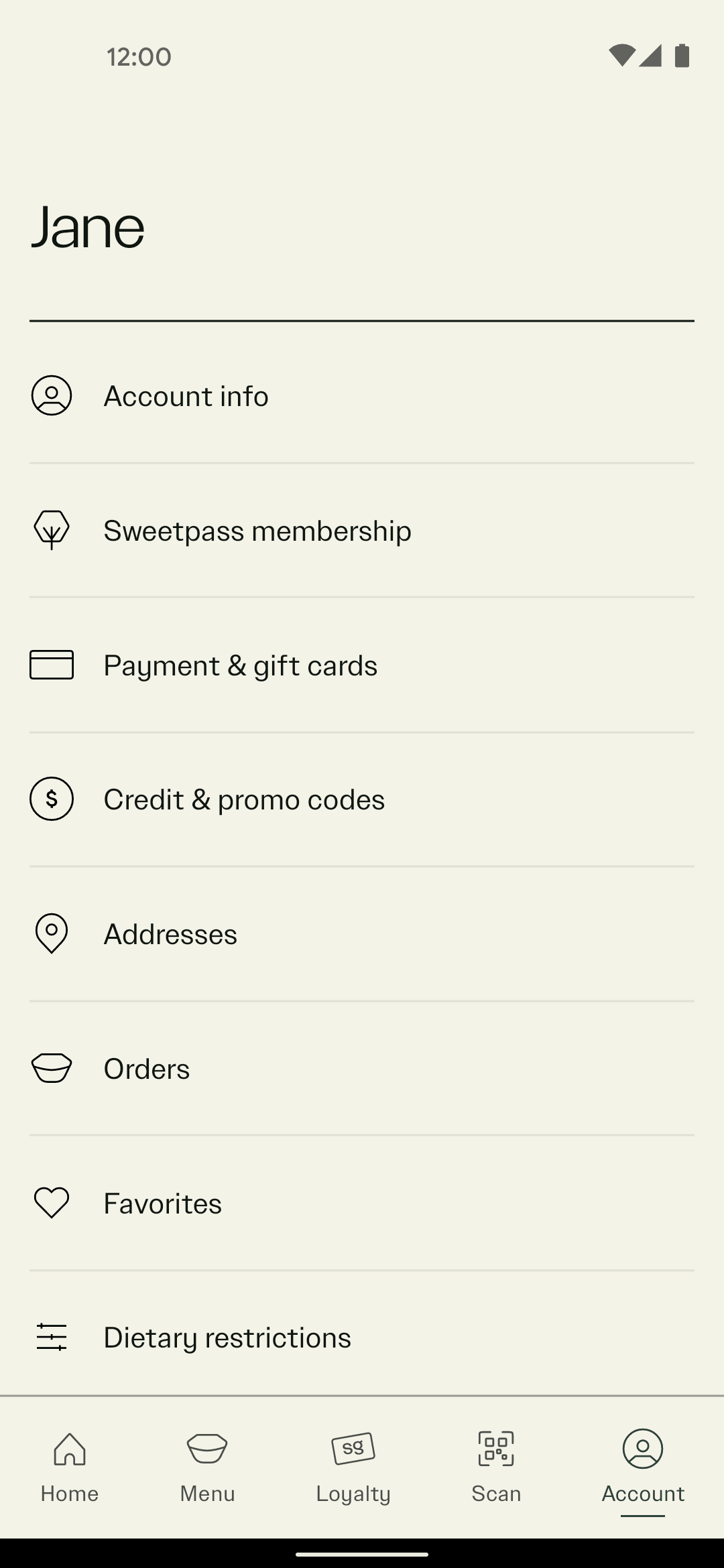 sweetgreen Android Food & Drink interface screenshot 10
