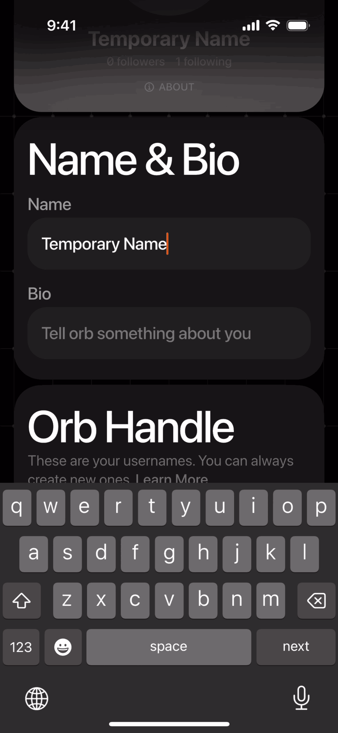 Orb Social iOS Social Networking interface screenshot 17