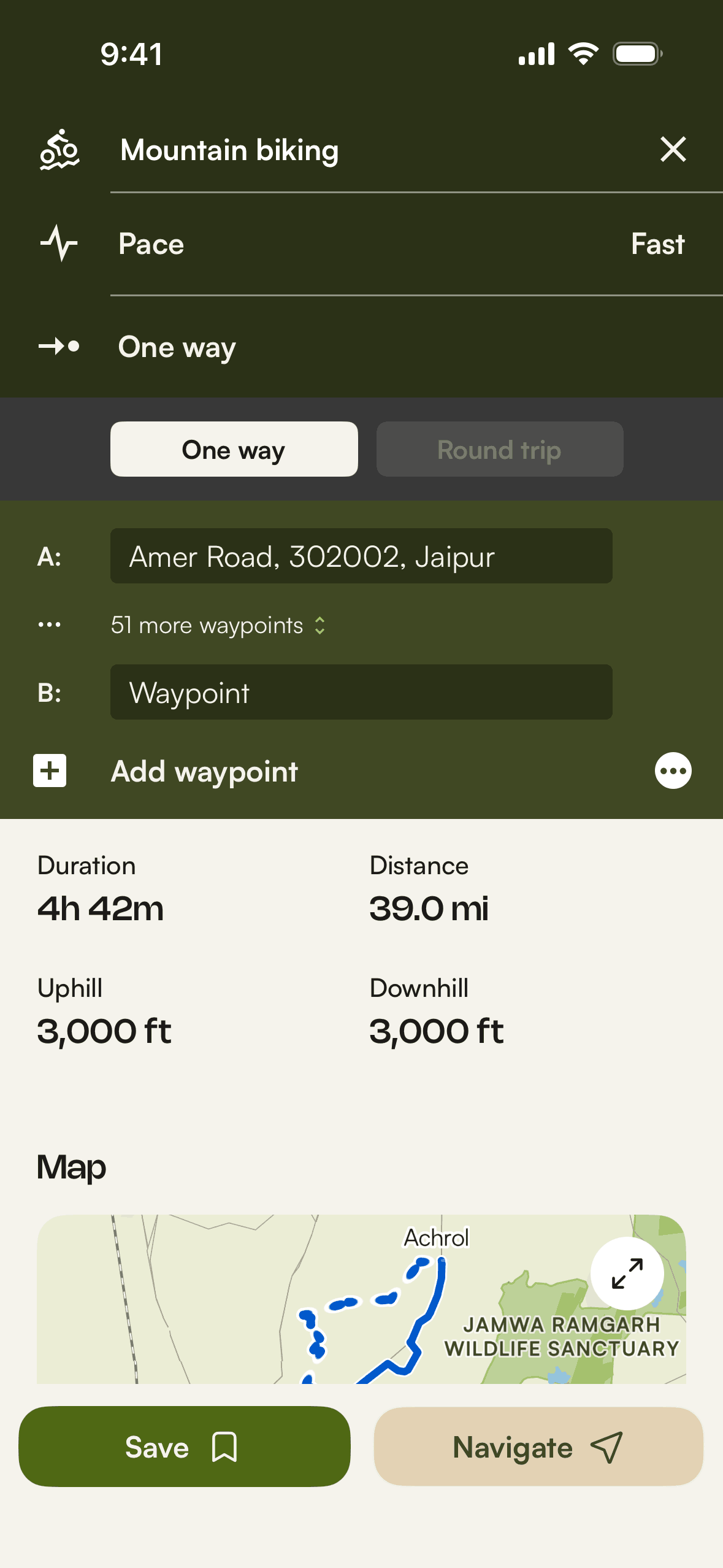komoot iOS Health & Fitness interface screenshot 1