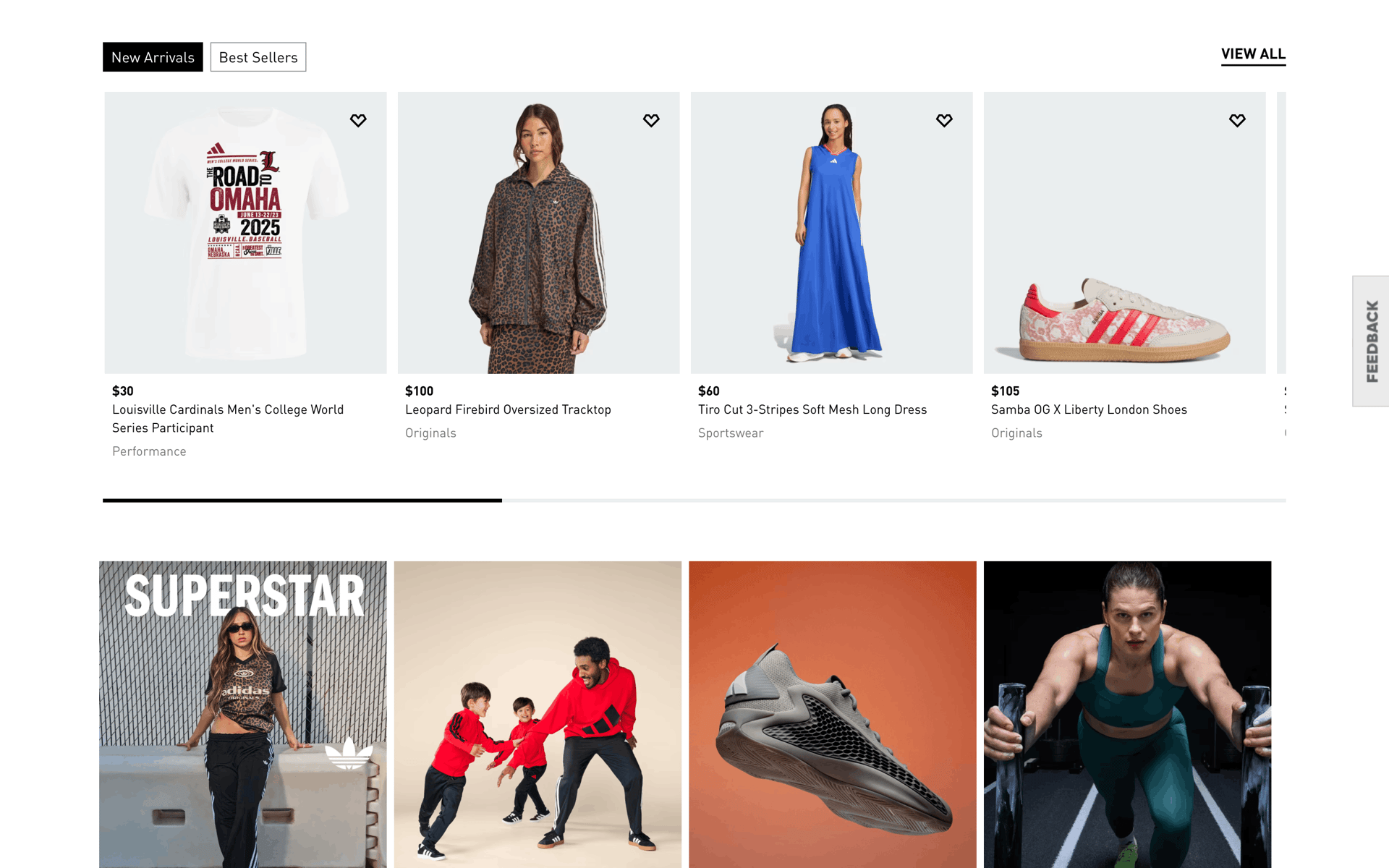 adidas Web Lifestyle interface screenshot 3
