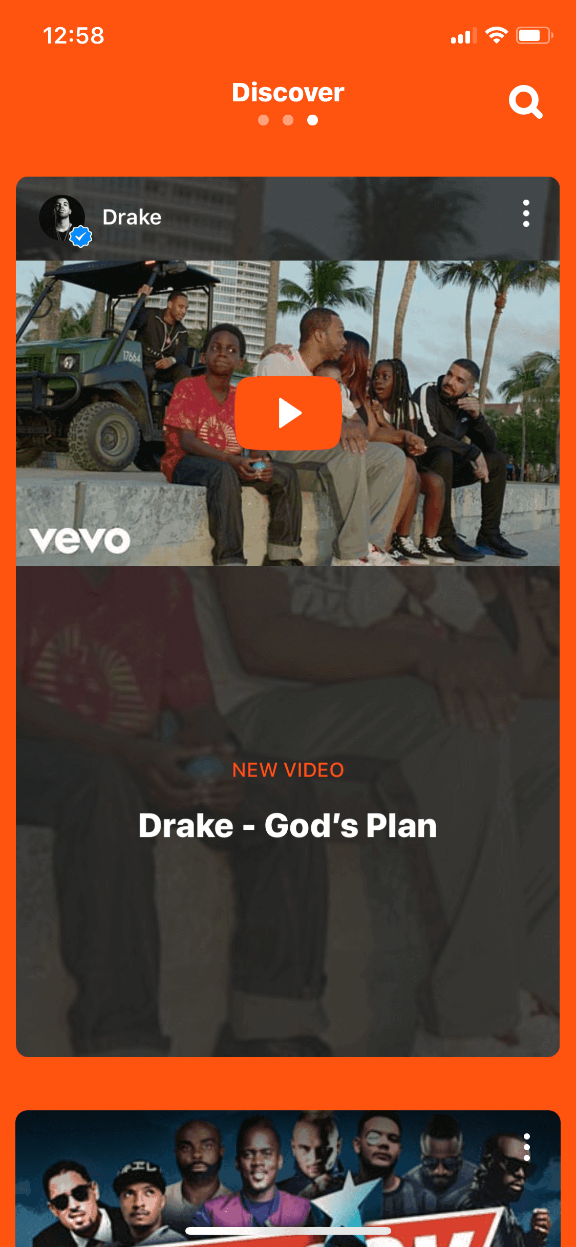 Shazam iOS Music & Audio interface screenshot 1