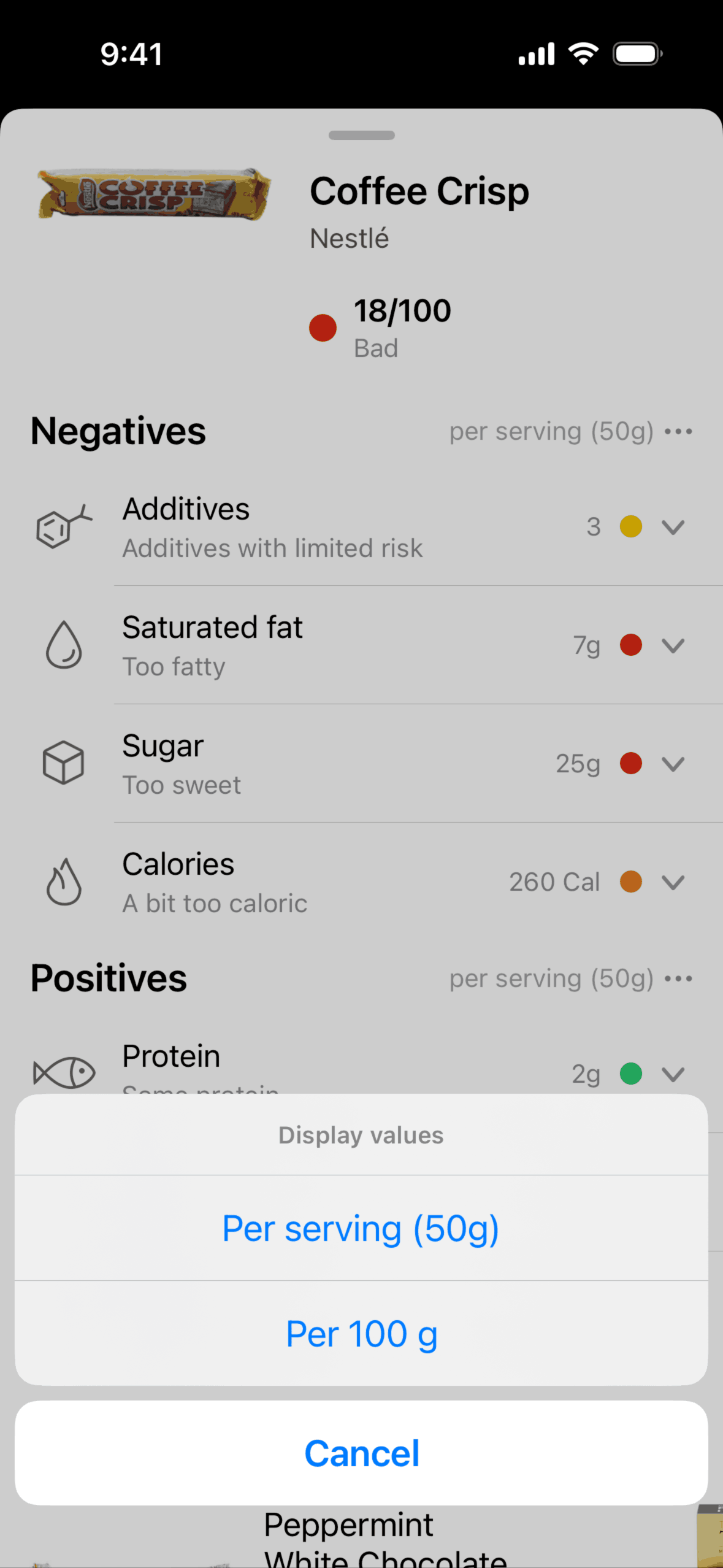 Yuka iOS Health & Fitness interface screenshot 16