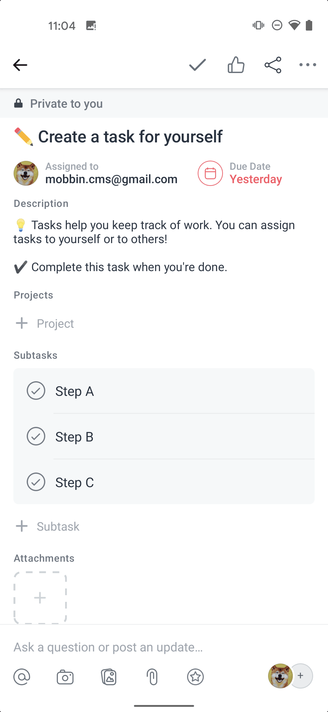 Asana Android Business interface screenshot 24