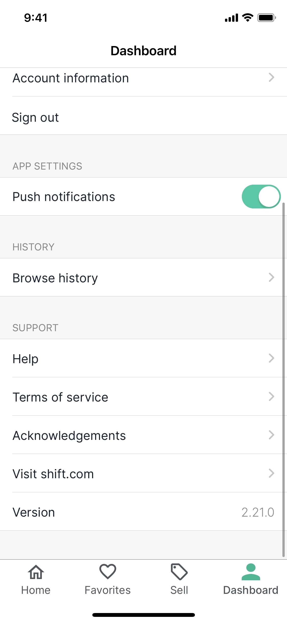Shift iOS Shopping interface screenshot 19