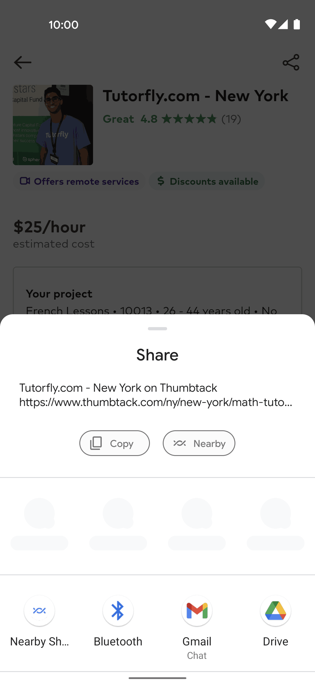 Thumbtack Android Lifestyle interface screenshot 11