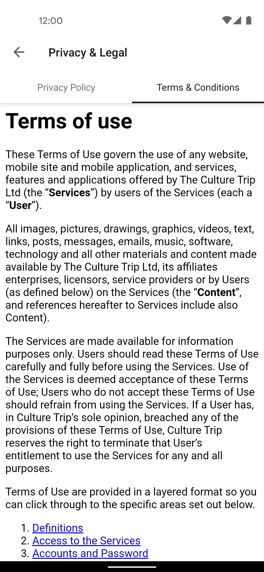 Culture Trip Android Travel & Transportation interface screenshot 5