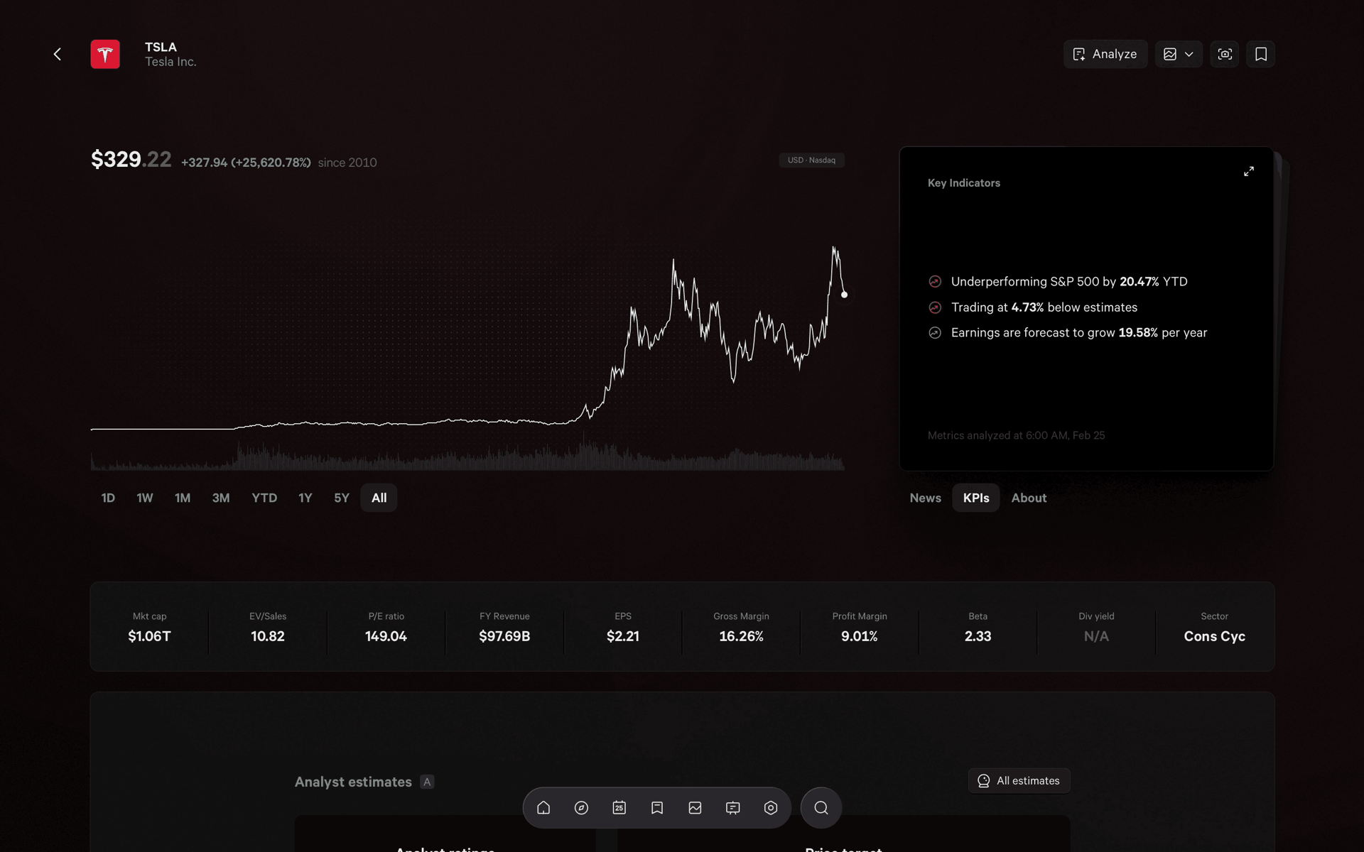 Fey Web Finance interface screenshot 3