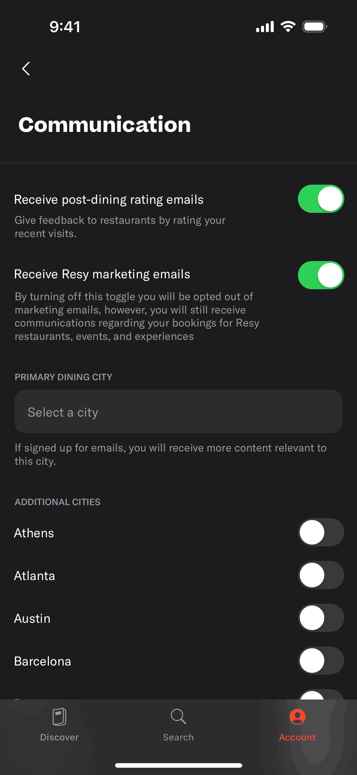 Resy iOS Food & Drink interface screenshot 24