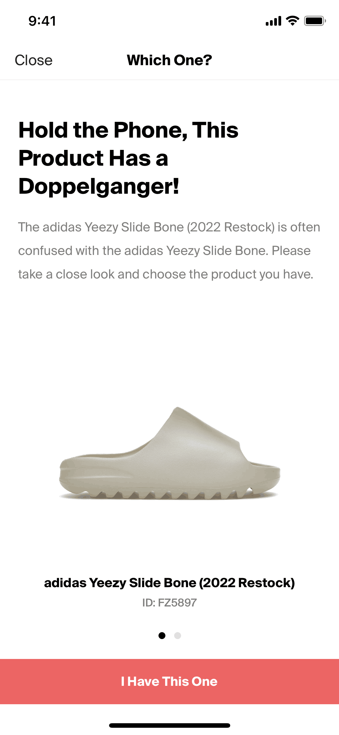 Placing an ask price on StockX (ios) screen 2