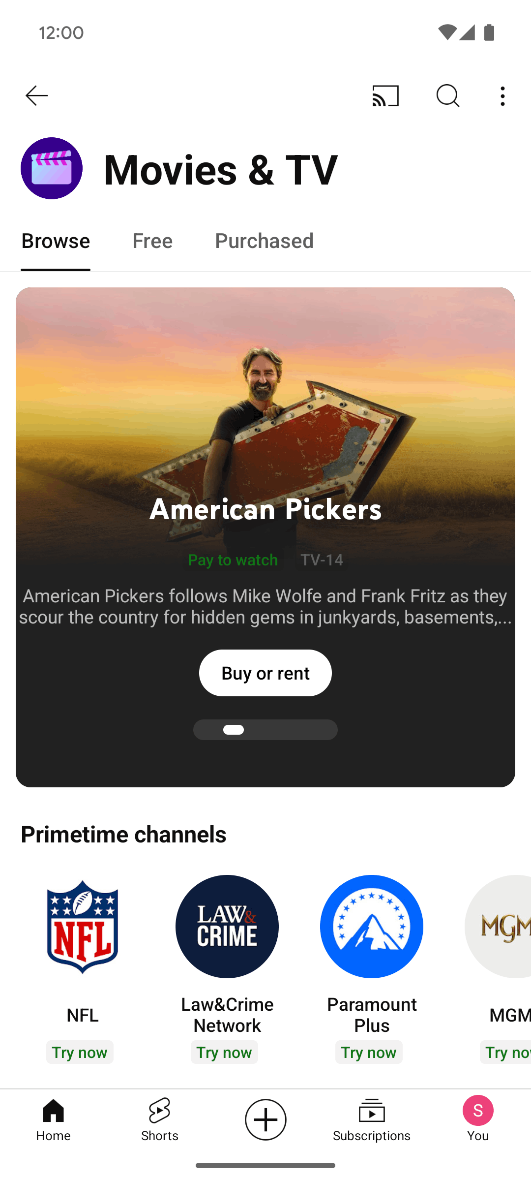 YouTube Android Photo & Video interface screenshot 2