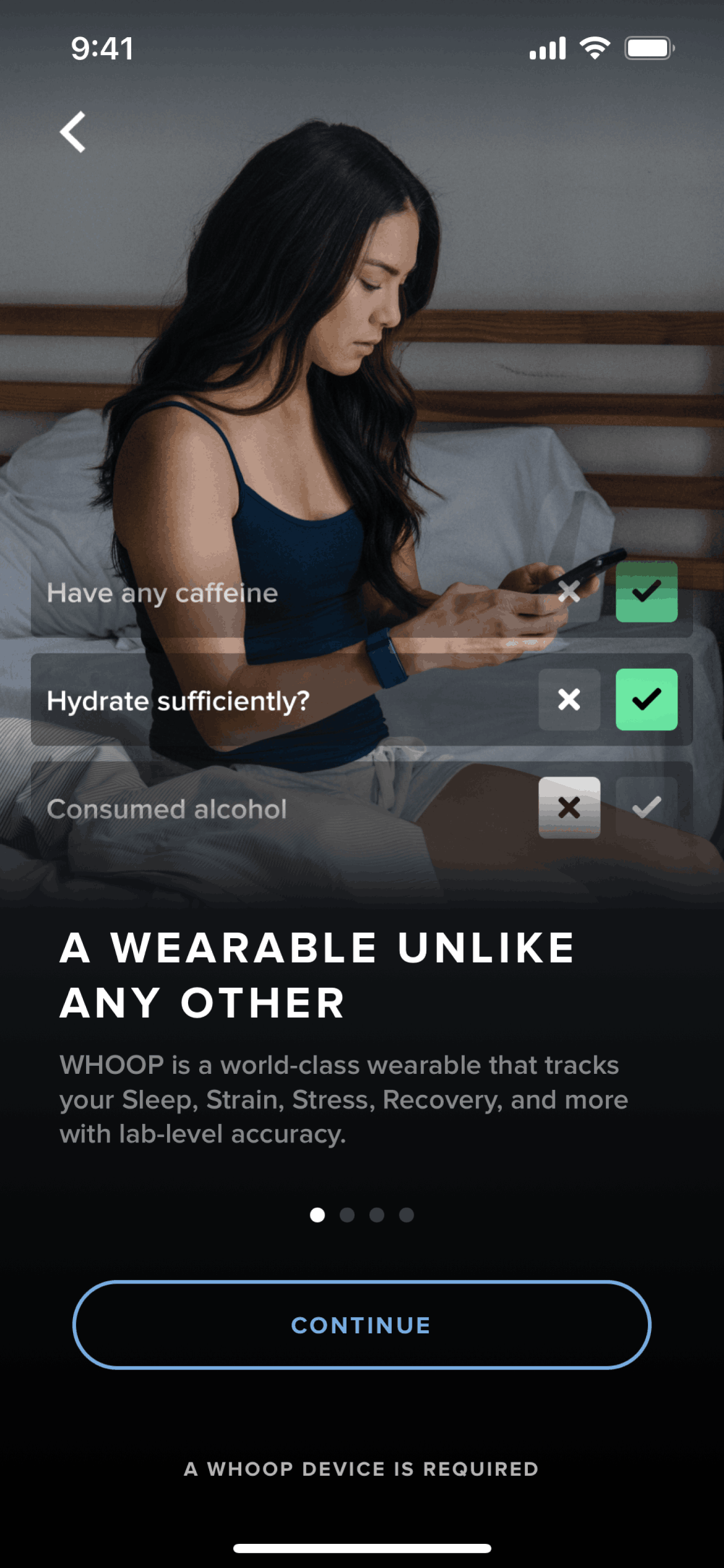 Ordering a device on WHOOP (ios) screen 2