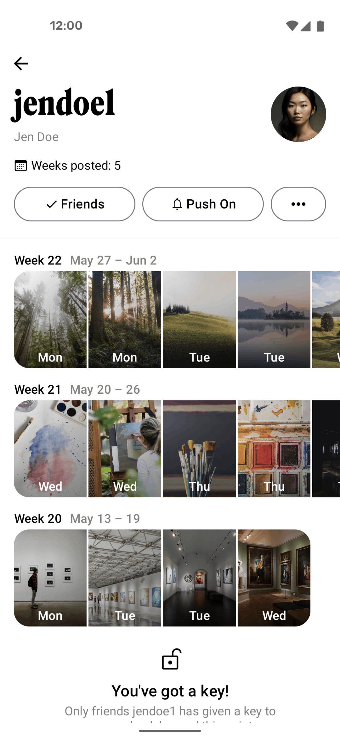 Retro Android Social Networking interface screenshot 3