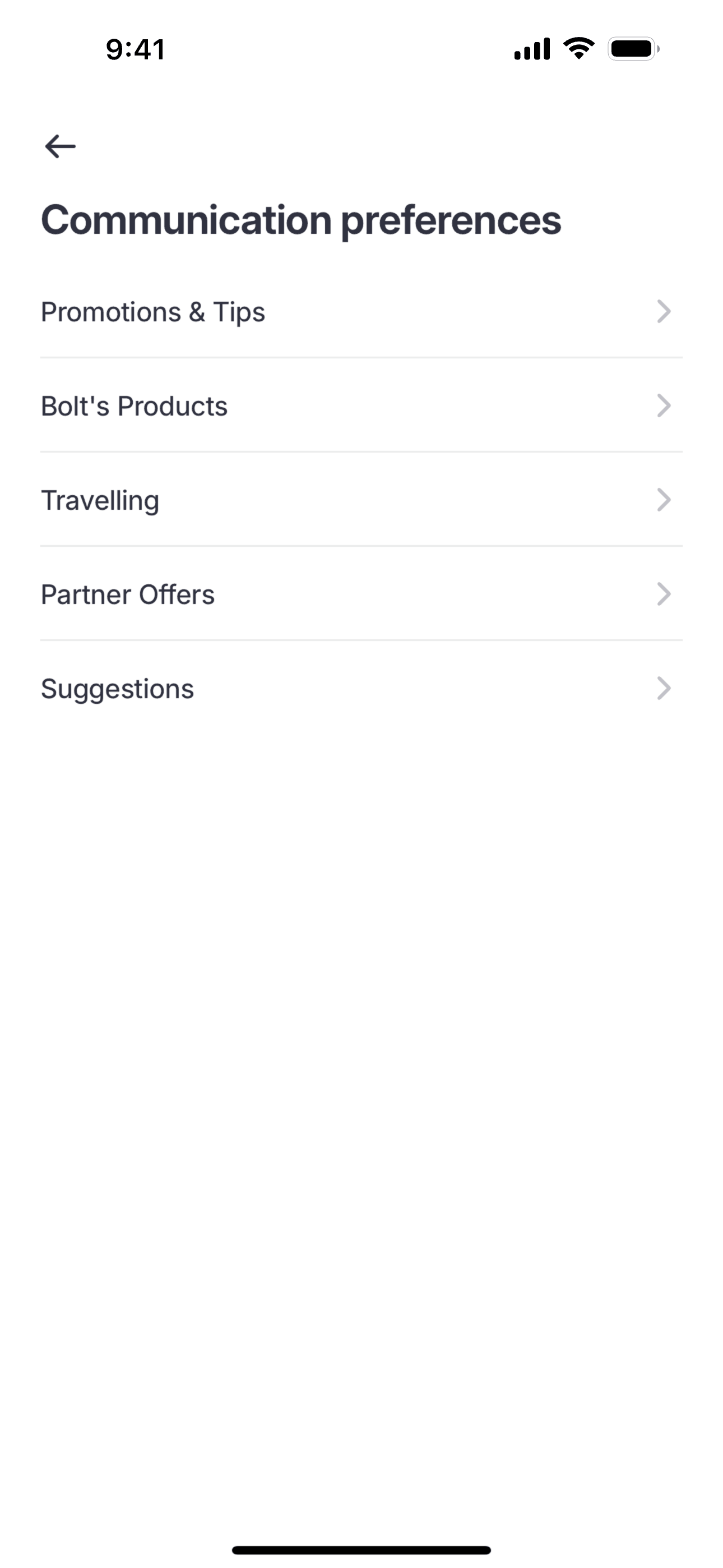 Bolt iOS Travel & Transportation interface screenshot 8
