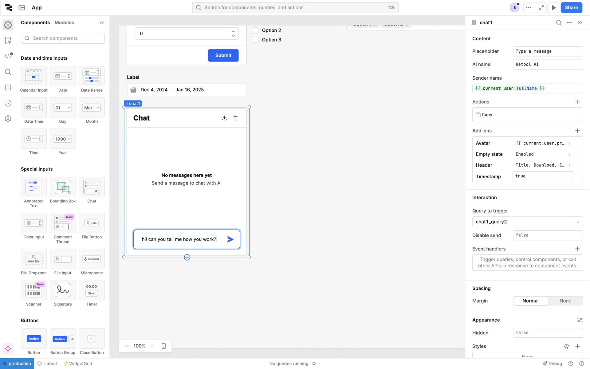 Retool Web Developer Tools interface screenshot 22