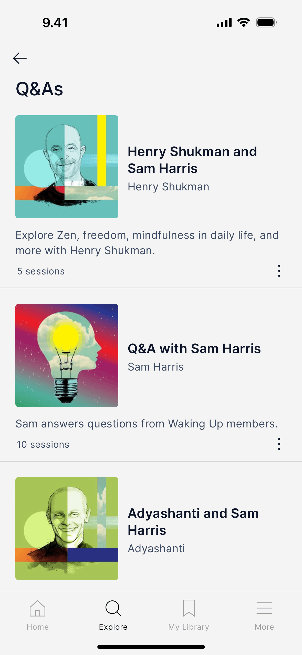 Waking Up iOS Health & Fitness interface screenshot 2
