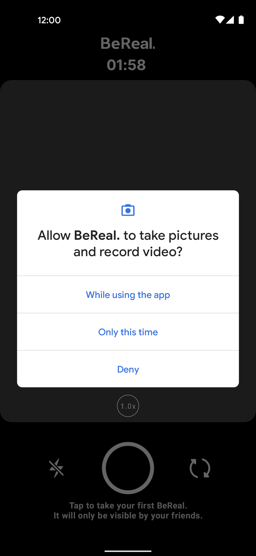 BeReal. Android Social Networking interface screenshot 4